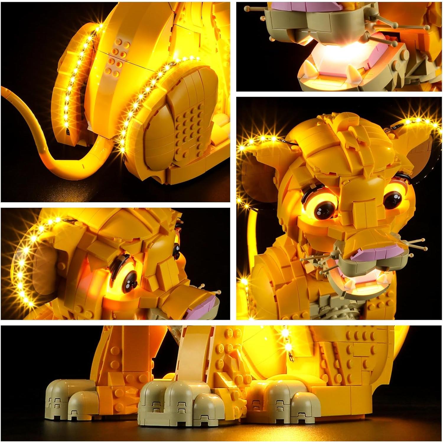Kit de Luz LED YEABRICKS para LEGO 43247 Simba El Rey León