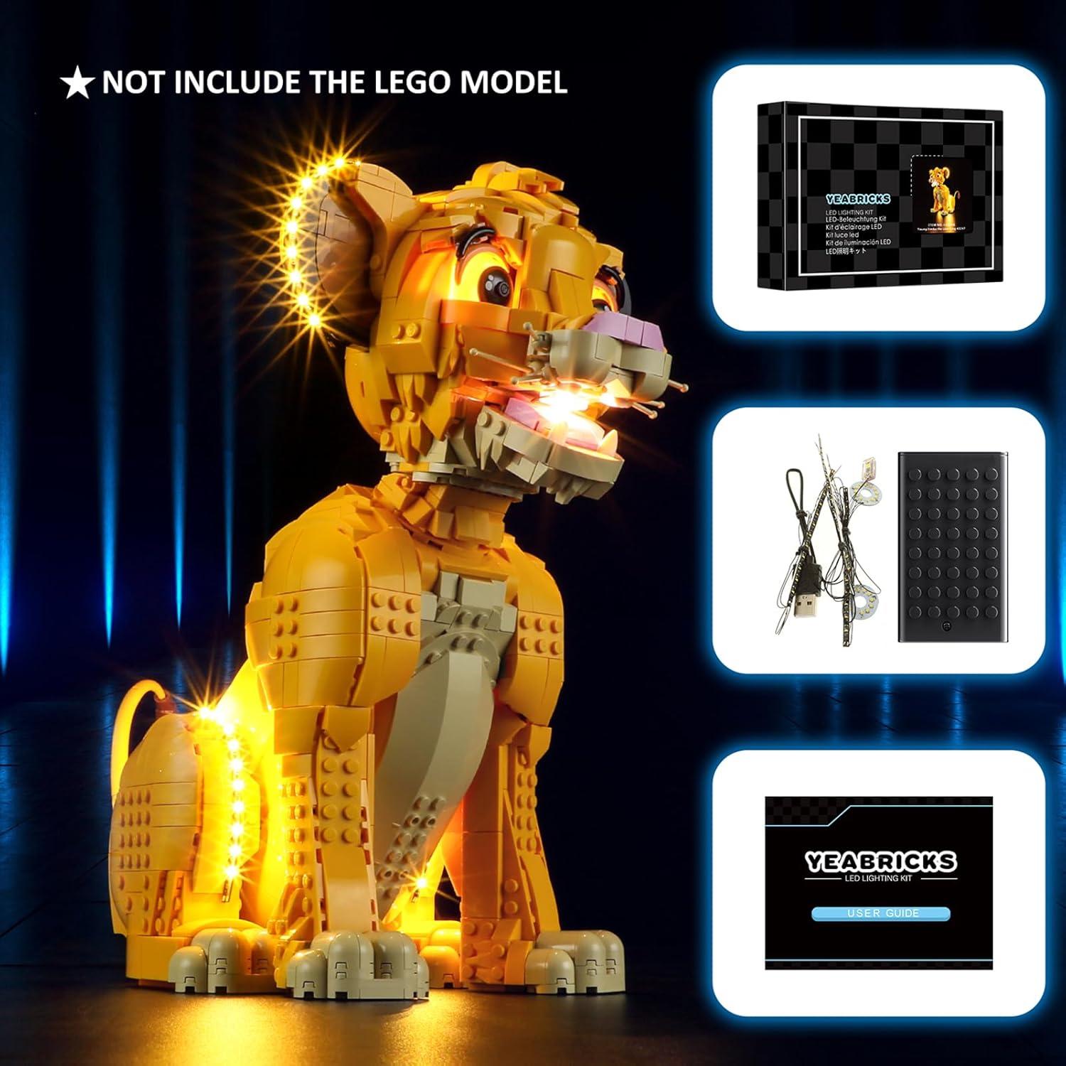 Kit de Luz LED YEABRICKS para LEGO 43247 Simba El Rey León