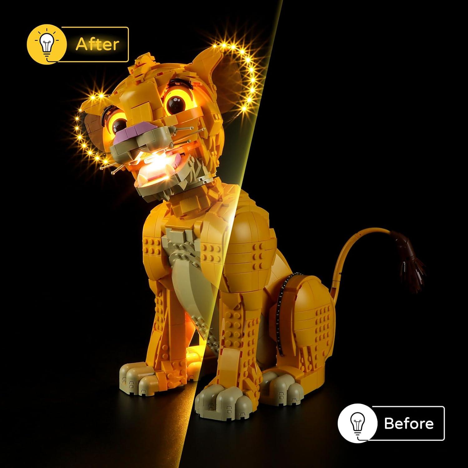 Kit de Luz LED YEABRICKS para LEGO 43247 Simba El Rey León