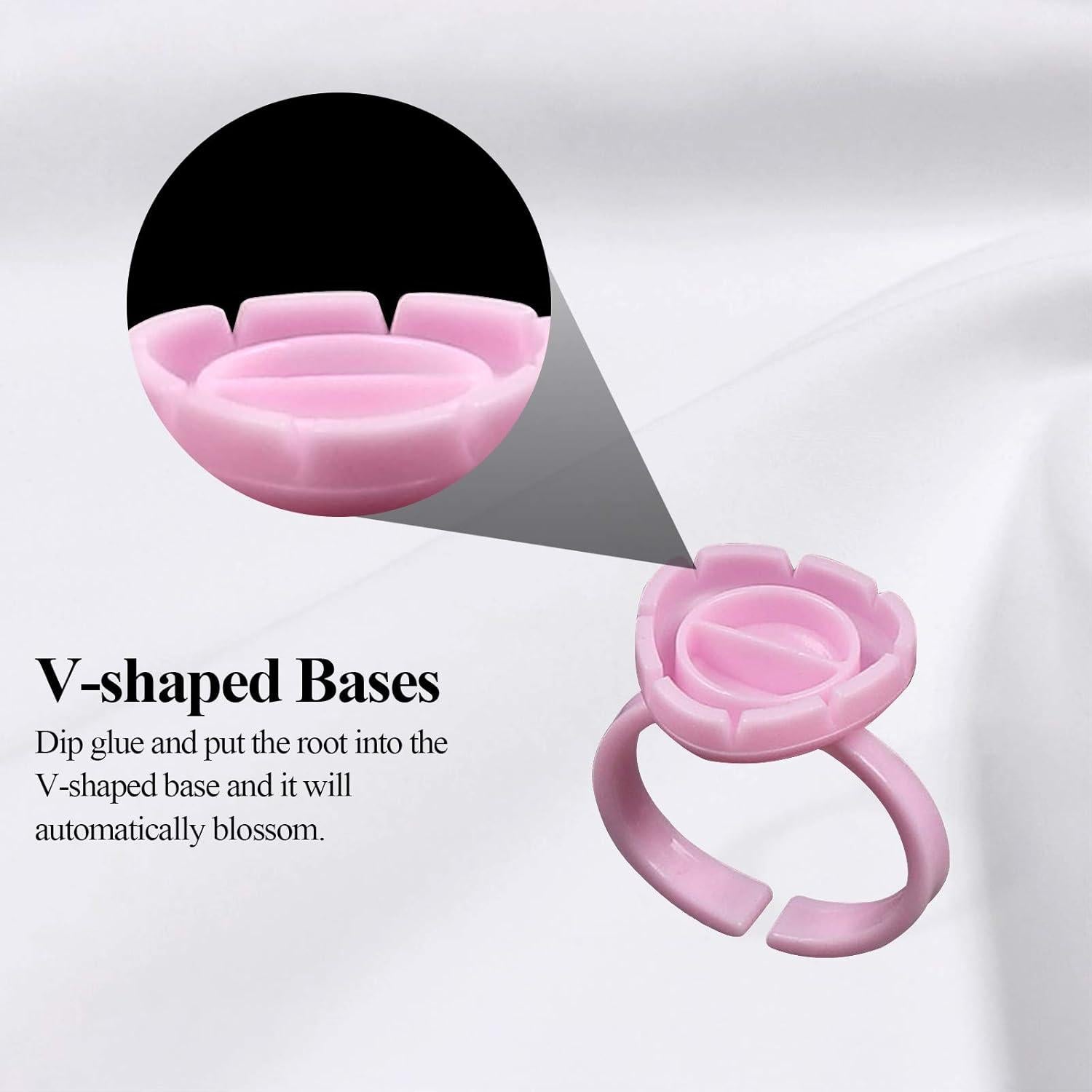 Fenshine 100 Tazas de Pegamento para Extensiones de Pestañas