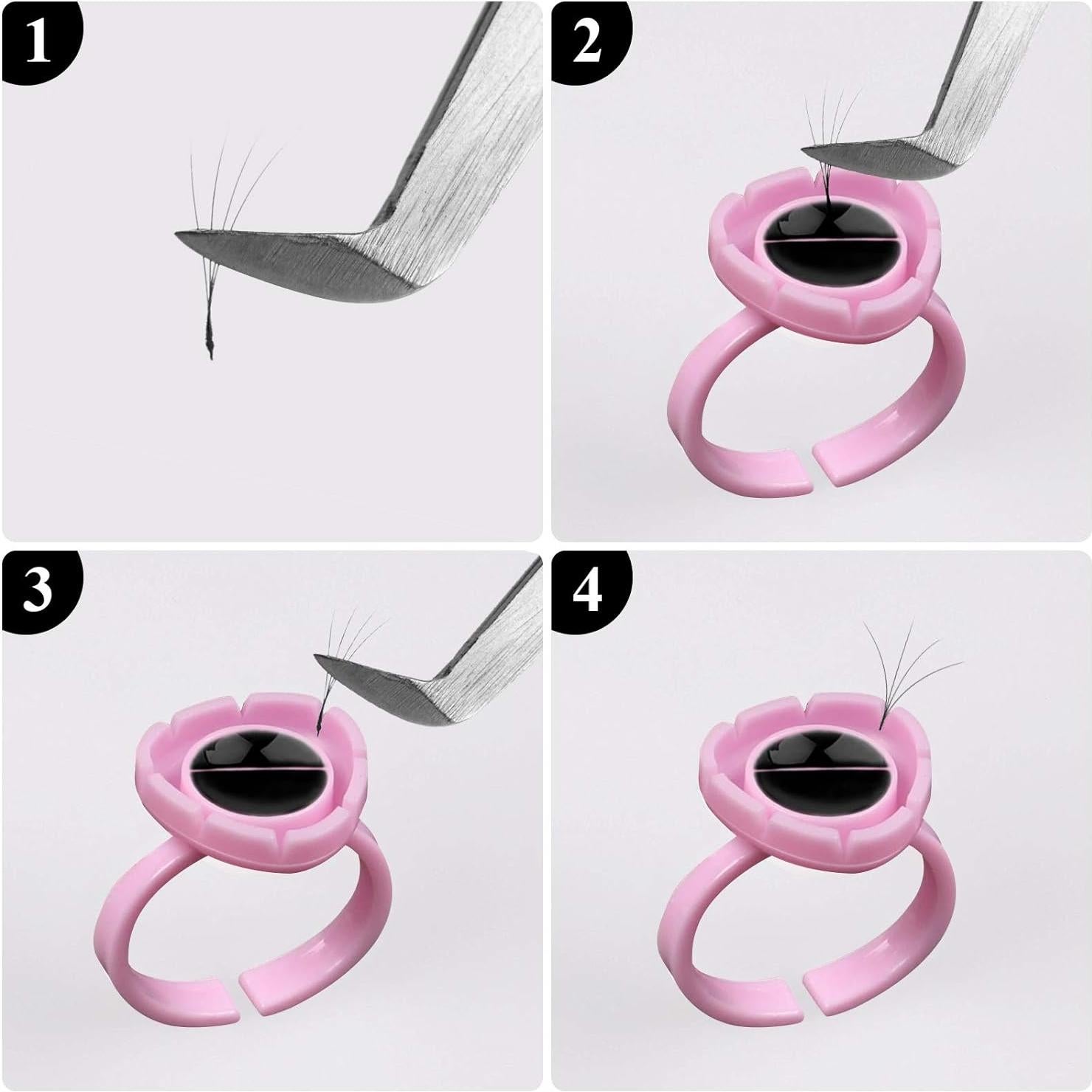 Fenshine 100 Tazas de Pegamento para Extensiones de Pestañas