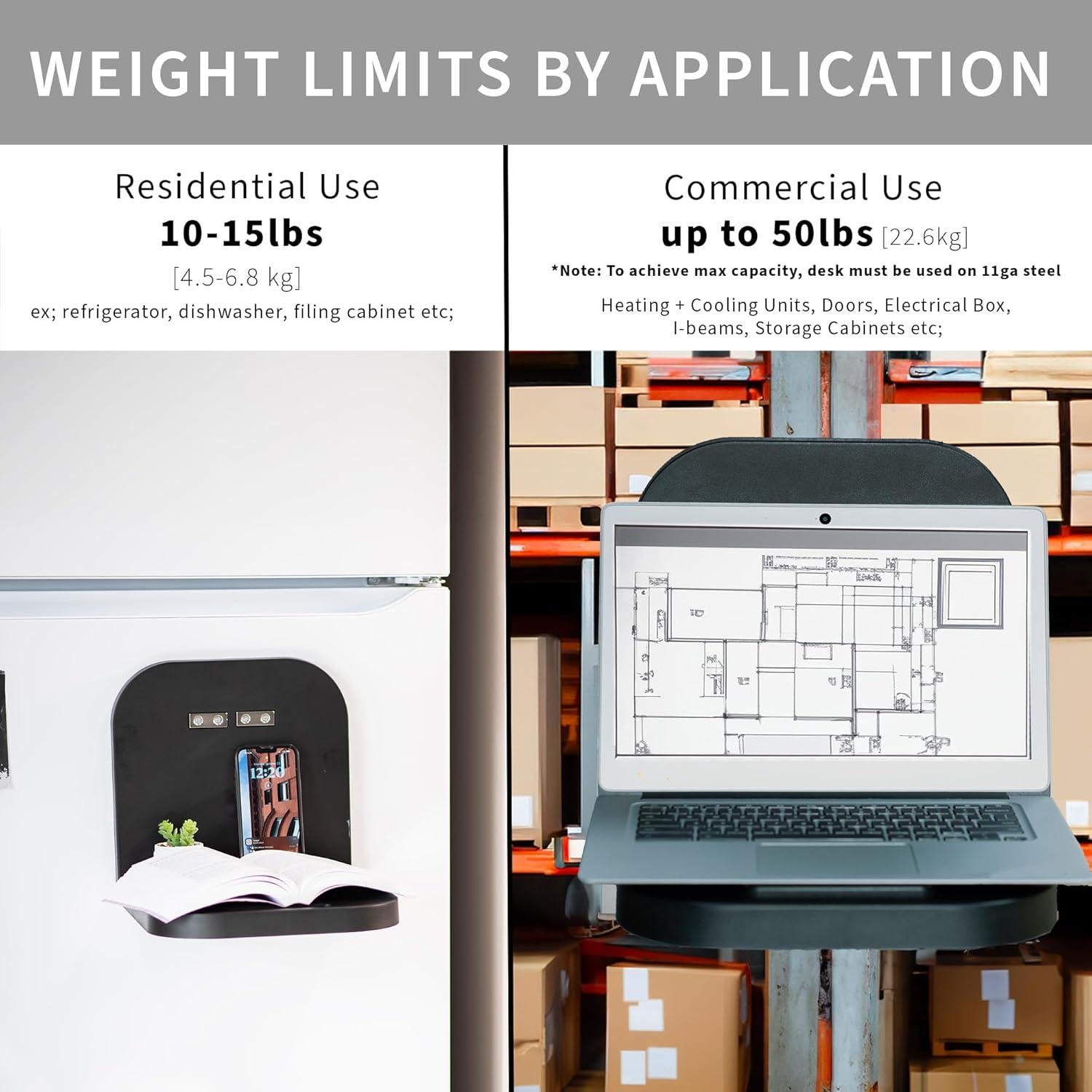 Estación de Trabajo Magnética VIVO DESK-MAG01 para Laptop