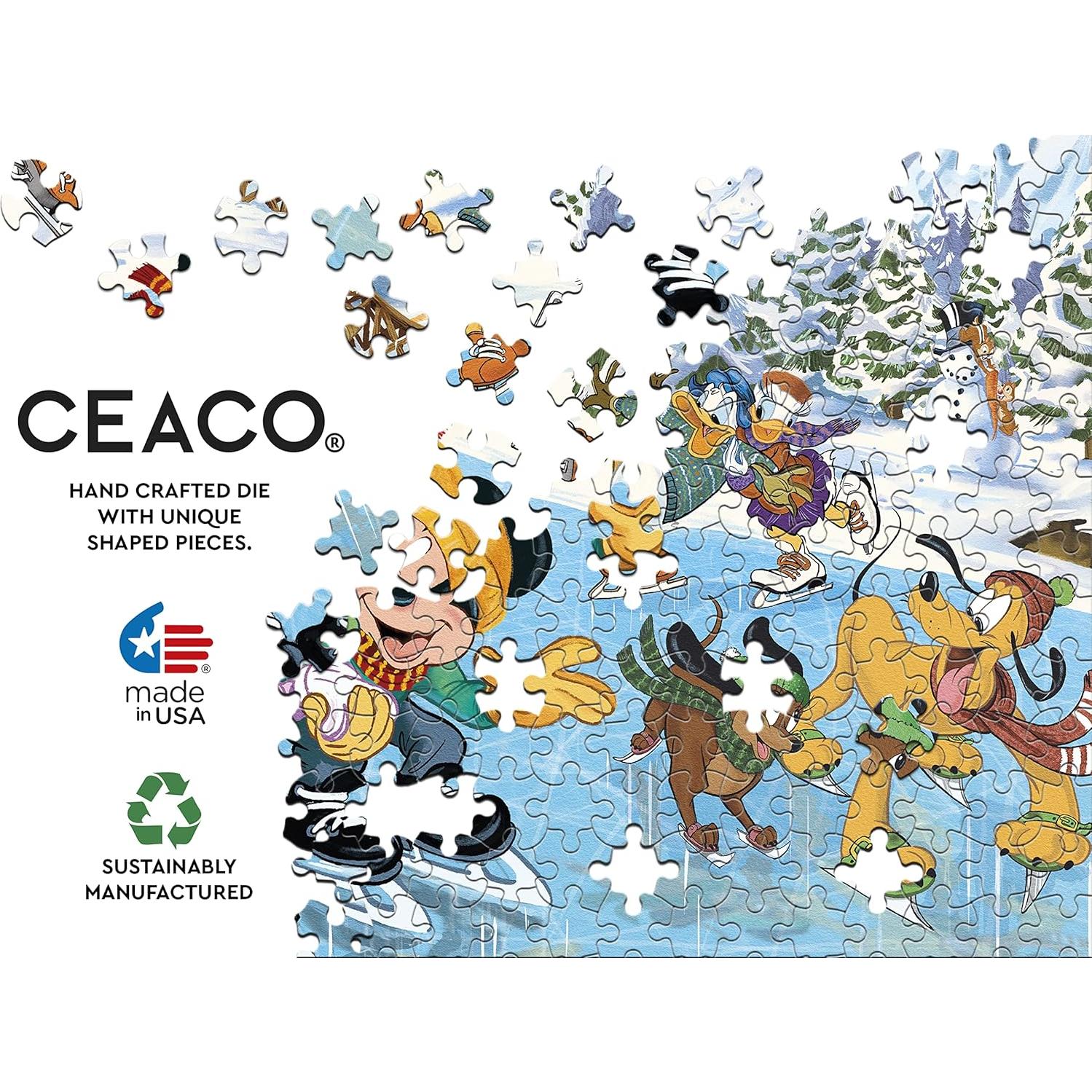 Rompecabezas Ceaco Disney Mickey Minnie Patinando 400 Piezas