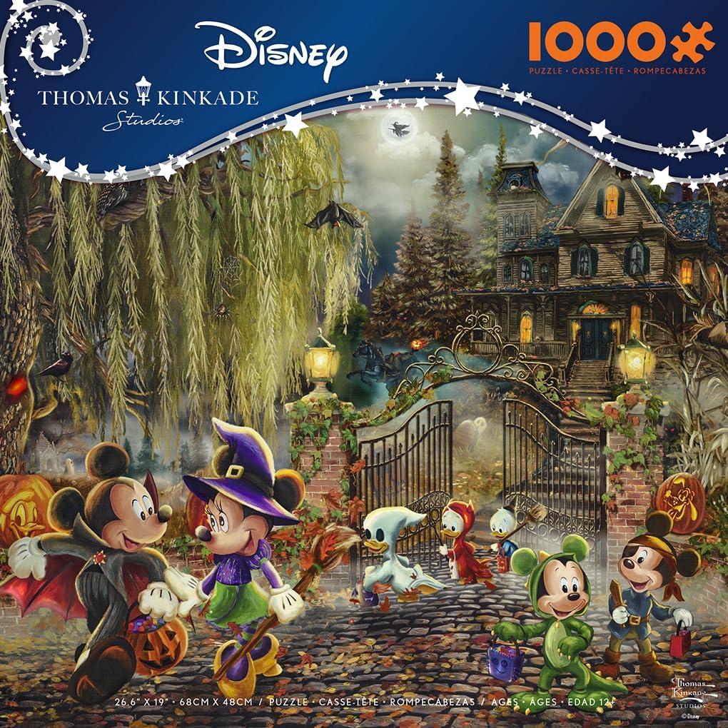Rompecabezas 1000 Piezas Ceaco Thomas Kinkade Mickey Minnie Halloween