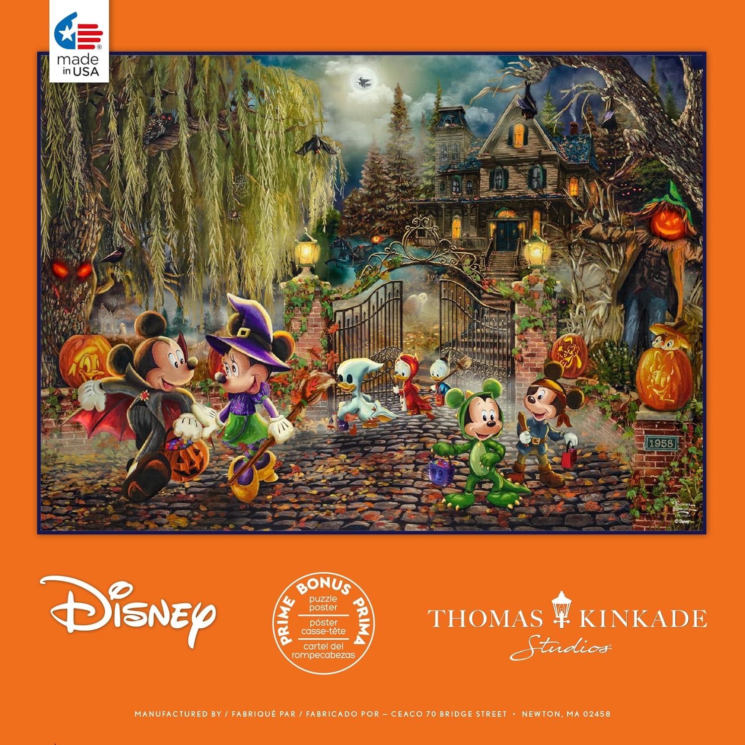 Rompecabezas 1000 Piezas Ceaco Thomas Kinkade Mickey Minnie Halloween