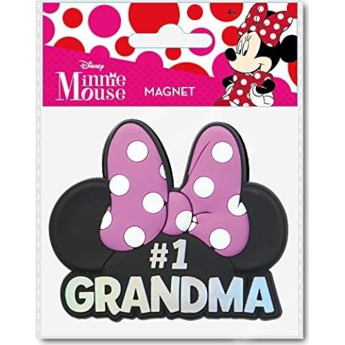 Imán Disney Minnie Mouse #1 Abuela Rojo/Rosa Talla Única