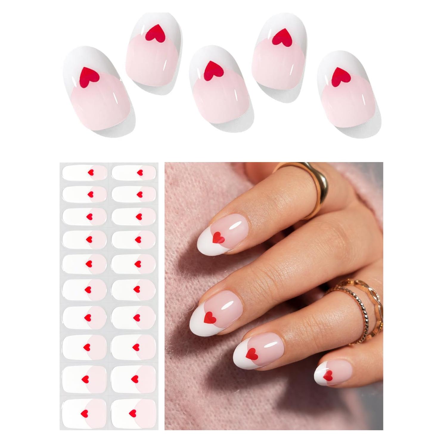 Tiras de Uñas de Gel Semi-Curado AutyaMee 20 Piezas Calidad Salón