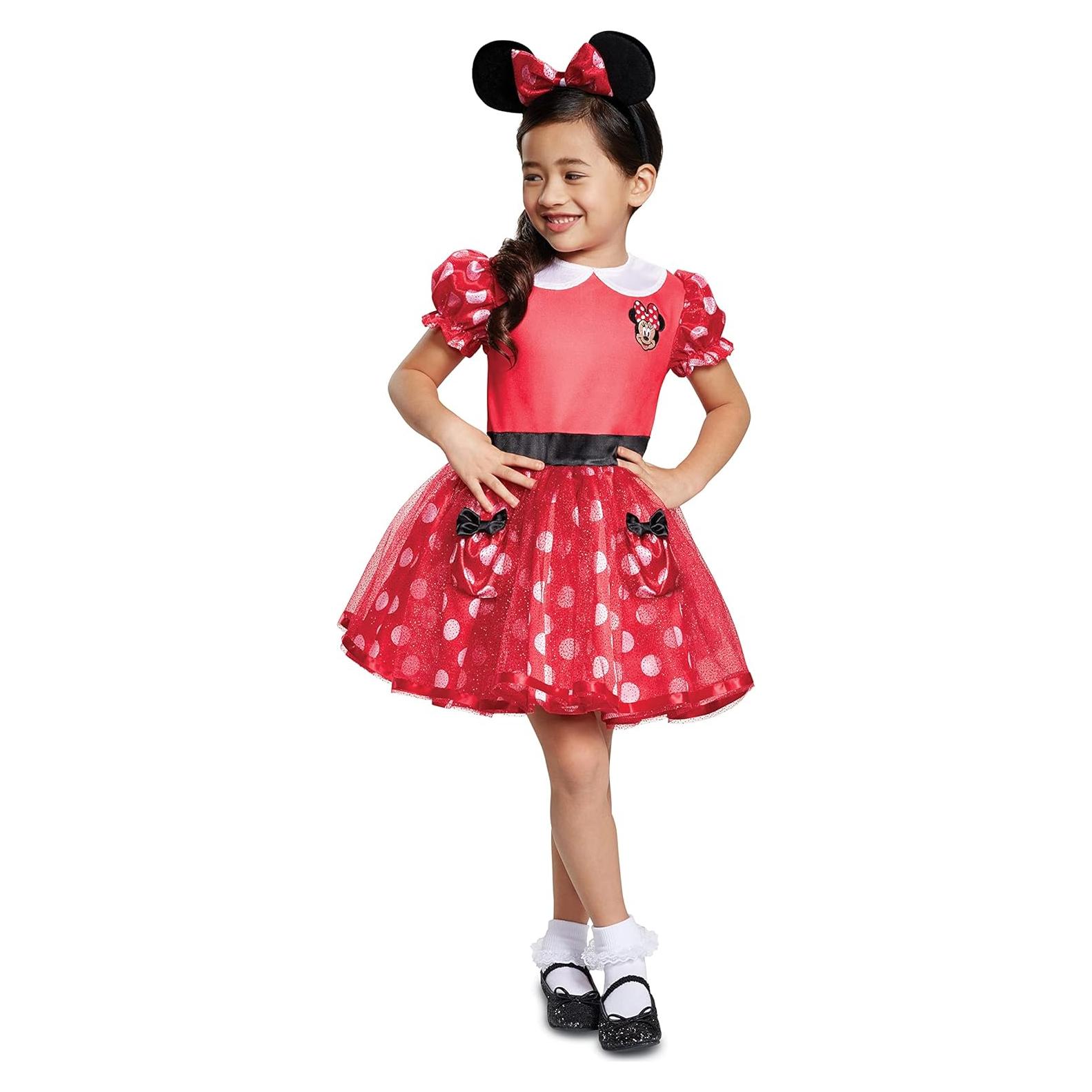 Disfraz Disney Minnie Mouse para Niñas Talla 2T Rojo
