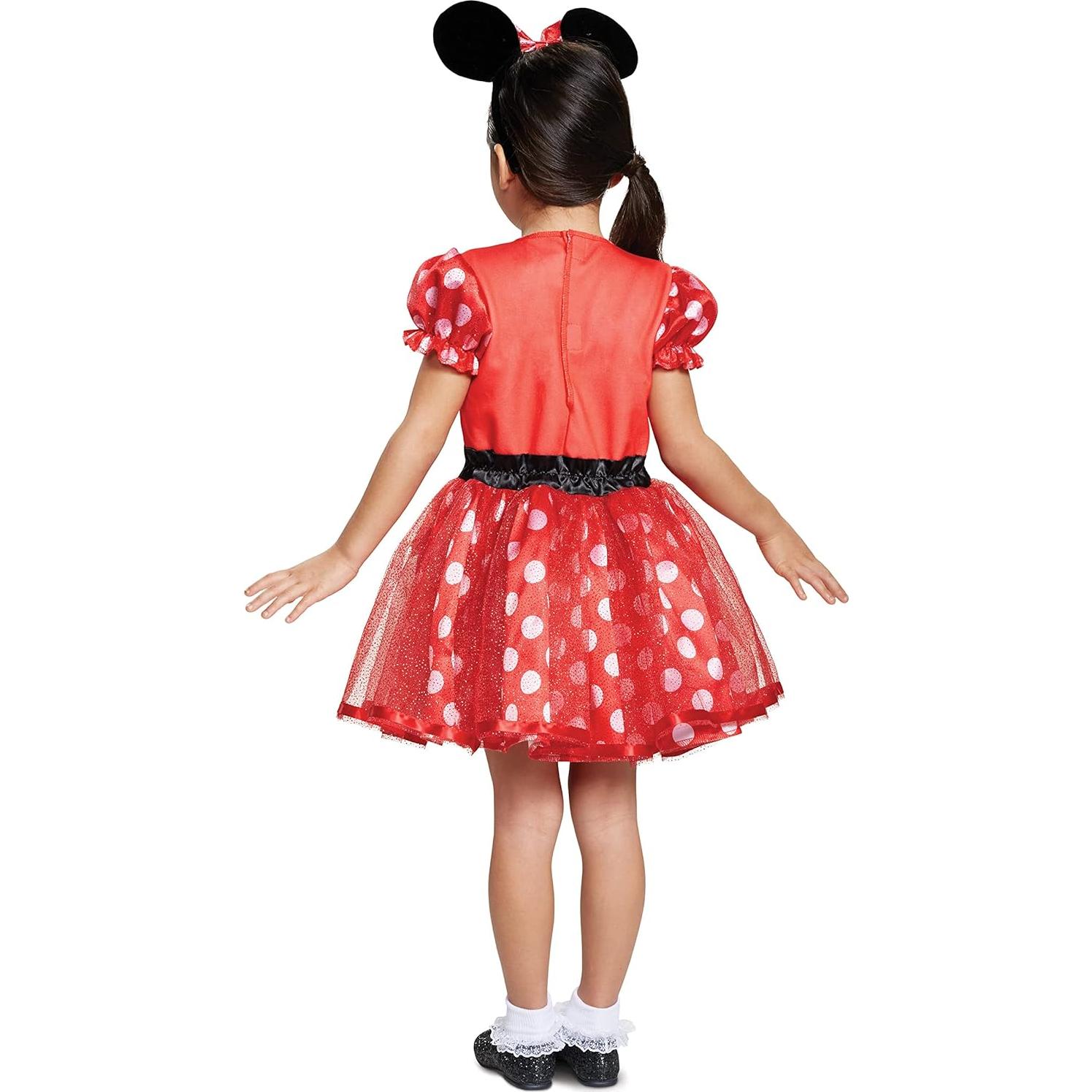 Disfraz Disney Minnie Mouse para Niñas Talla 2T Rojo