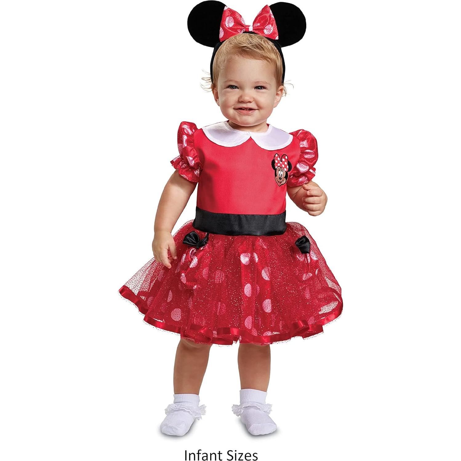 Disfraz Disney Minnie Mouse para Niñas Talla 2T Rojo