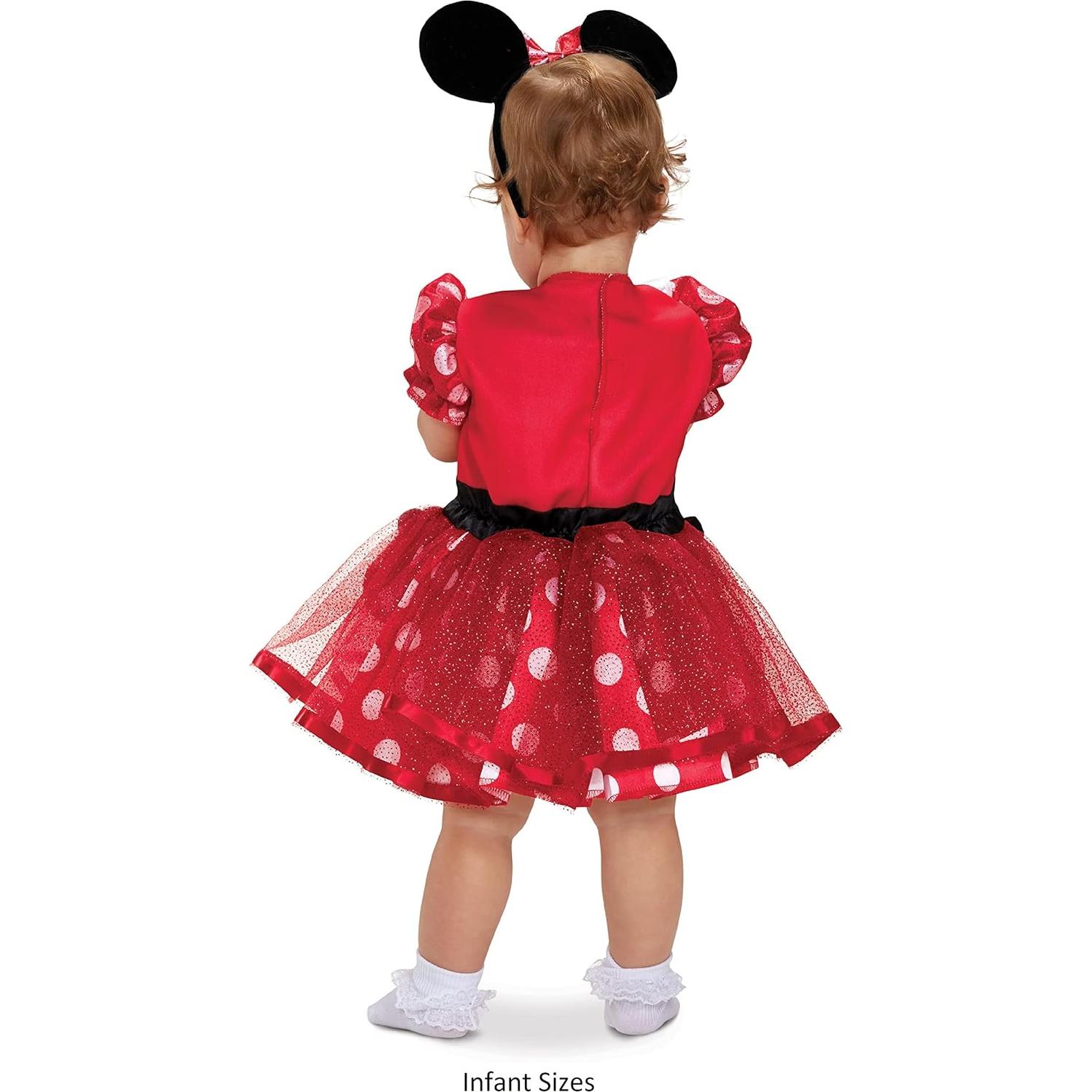 Disfraz Disney Minnie Mouse para Niñas Talla 2T Rojo