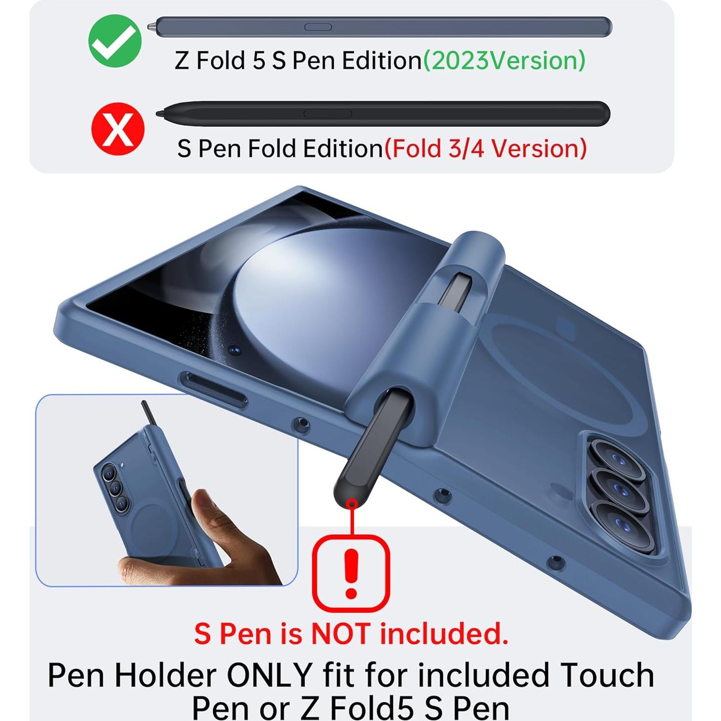 Funda MOBOSI Z Fold 6 Magnética con Soporte S Pen Azul