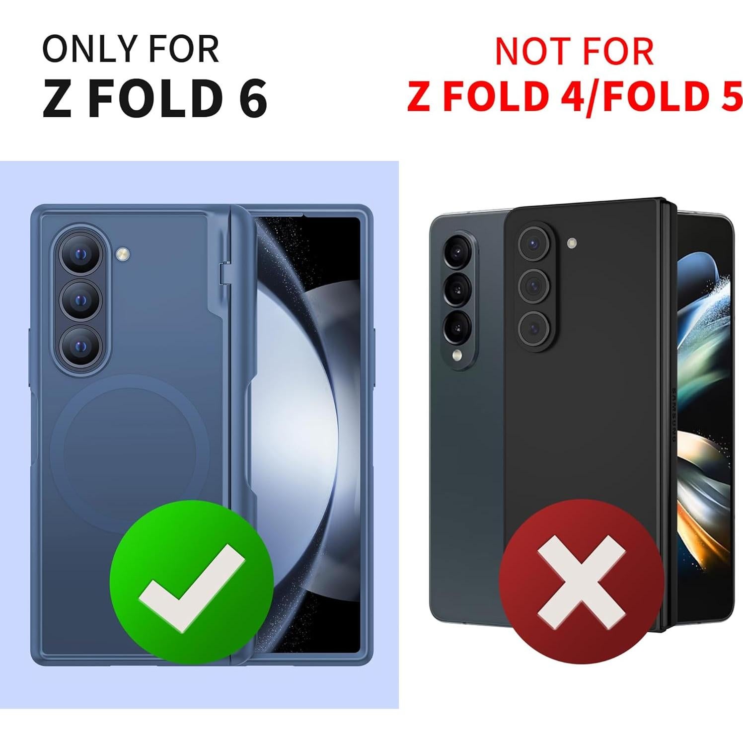 Funda MOBOSI Z Fold 6 Magnética con Soporte S Pen Azul