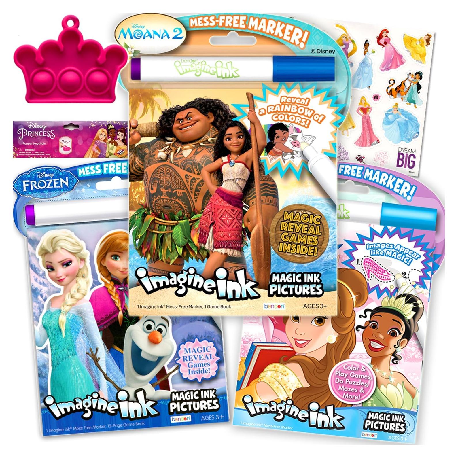 Conjunto de Libros para Colorear Disney Bendon - 3 Pzs