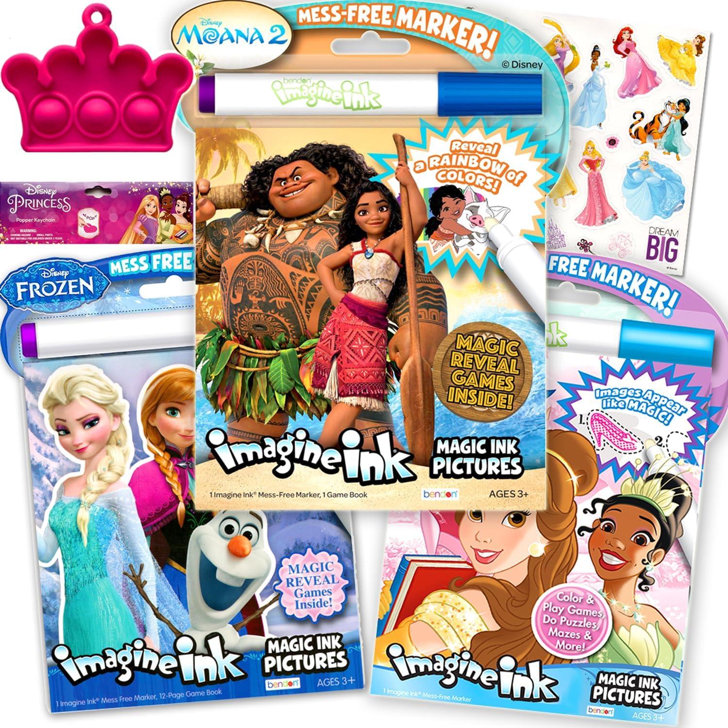 Conjunto de Libros para Colorear Disney Bendon - 3 Pzs