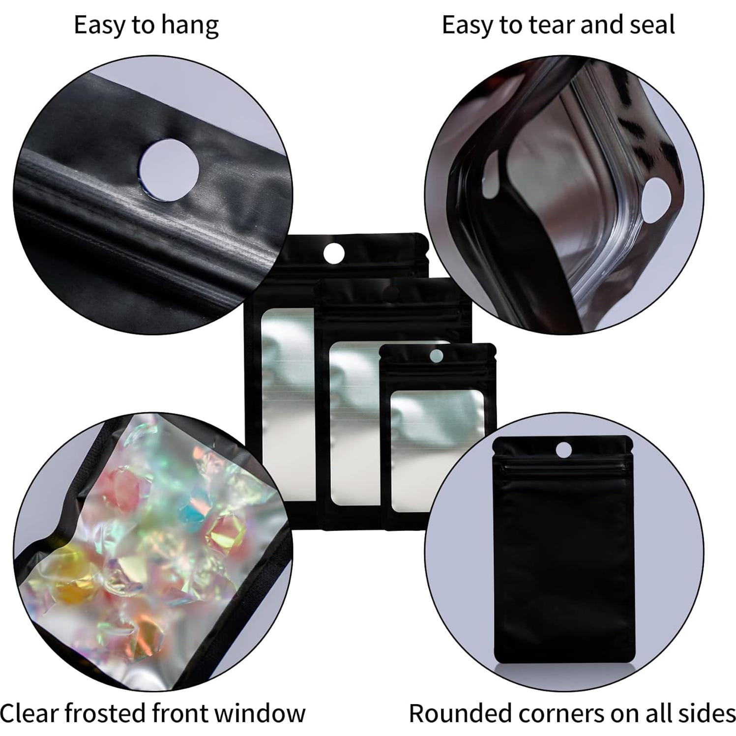 Paquete de 300 Bolsas Mylar Reutilizables Funnyleaf 3 Tamaños