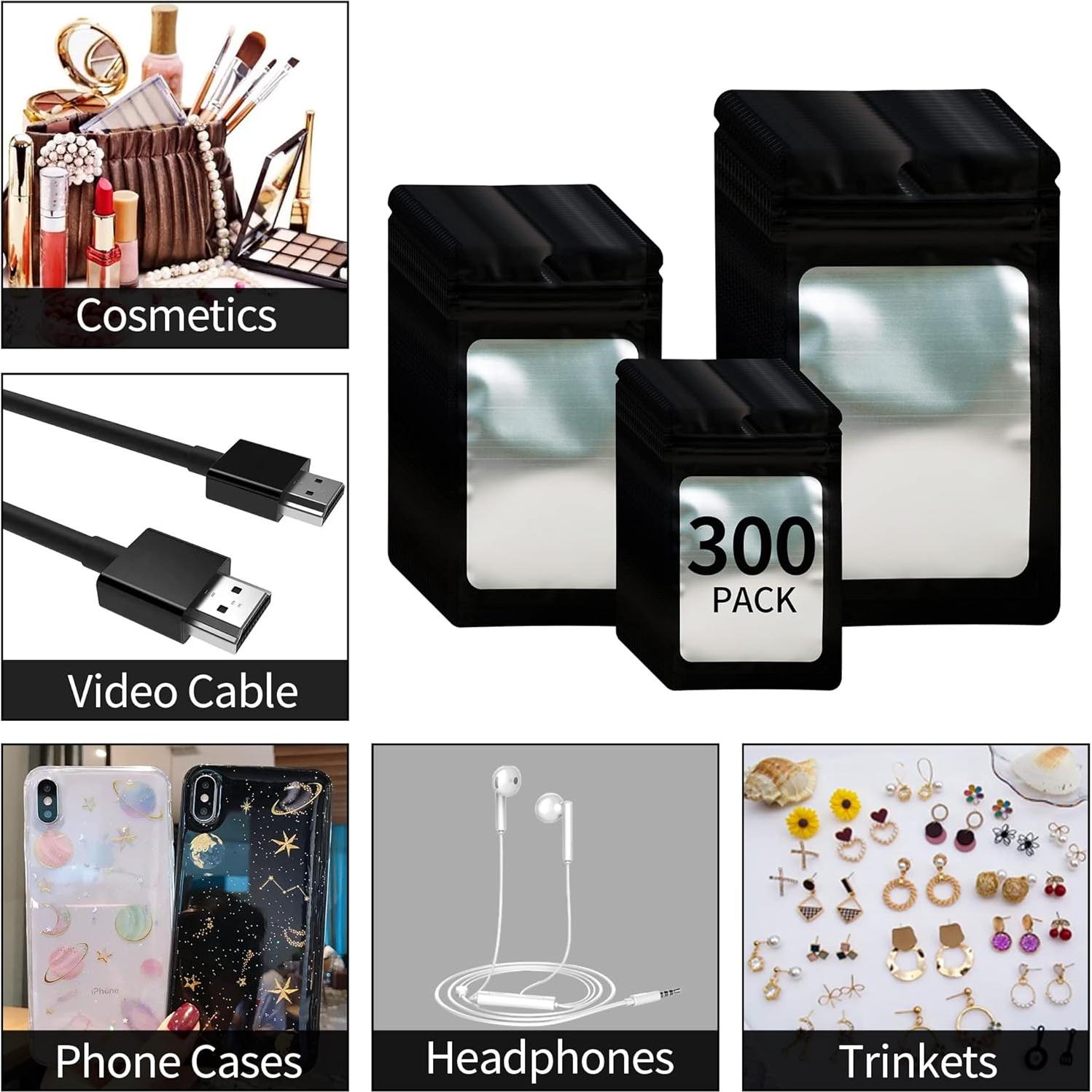 Paquete de 300 Bolsas Mylar Reutilizables Funnyleaf 3 Tamaños