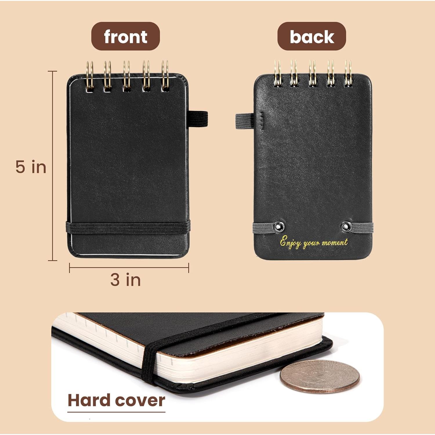 Cuaderno Espiral Yoment Negro 150 Páginas 7.6x12.7 cm