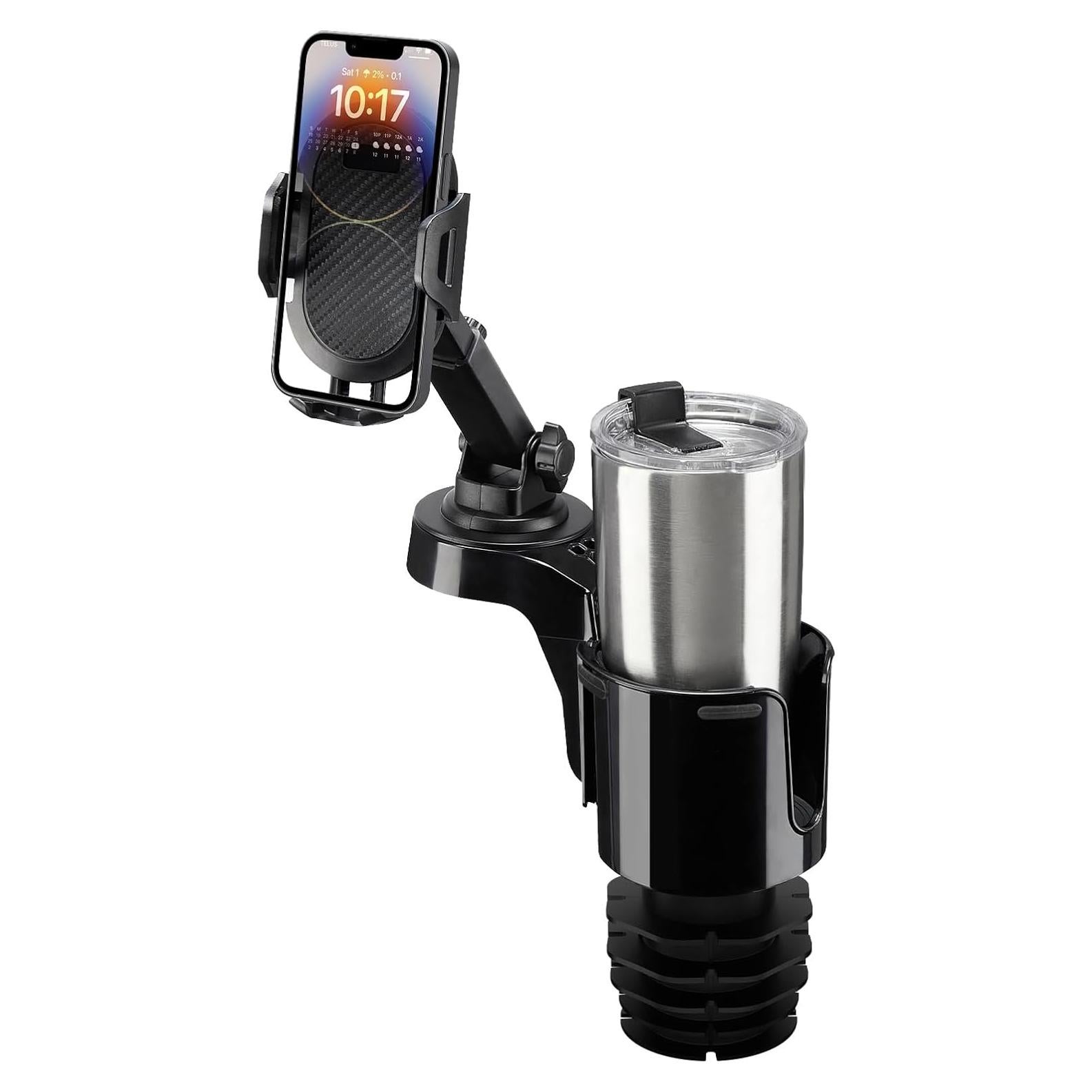 Soporte para teléfono con portavasos JOYTUTUS, 360° ajustable