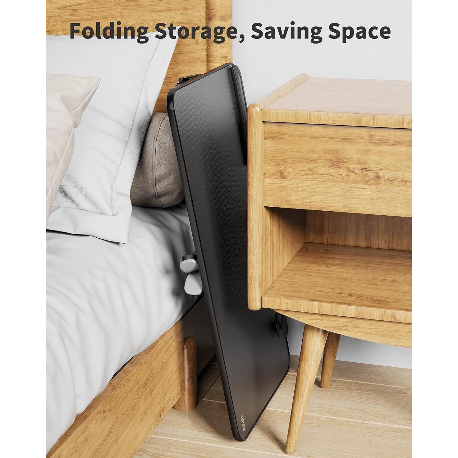 Mesa de Laptop Ajustable SAIJI Plegable 52.1x30 cm Negra