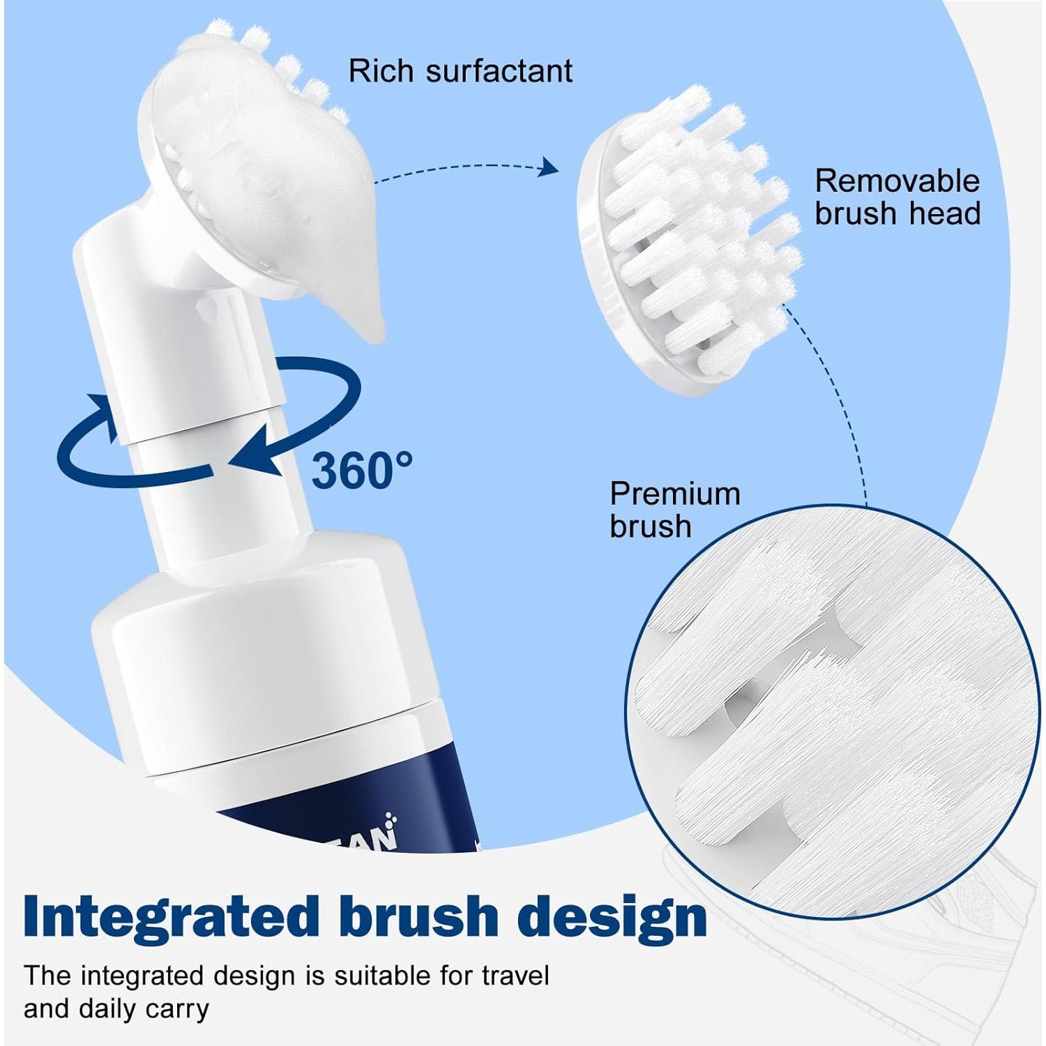 Limpiador de Zapatillas Sin Agua 200 ml - Kit con Cepillo