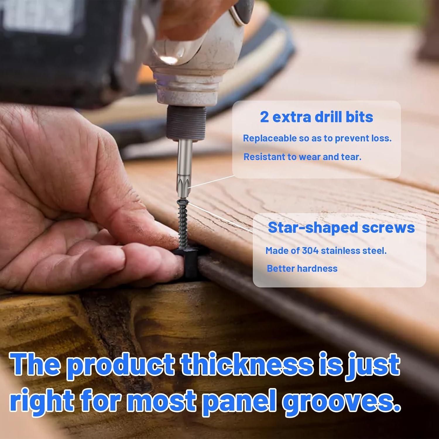 150 Sujetadores Ocultos para Deck Compuesto CUGUORDS - 7.43 m²