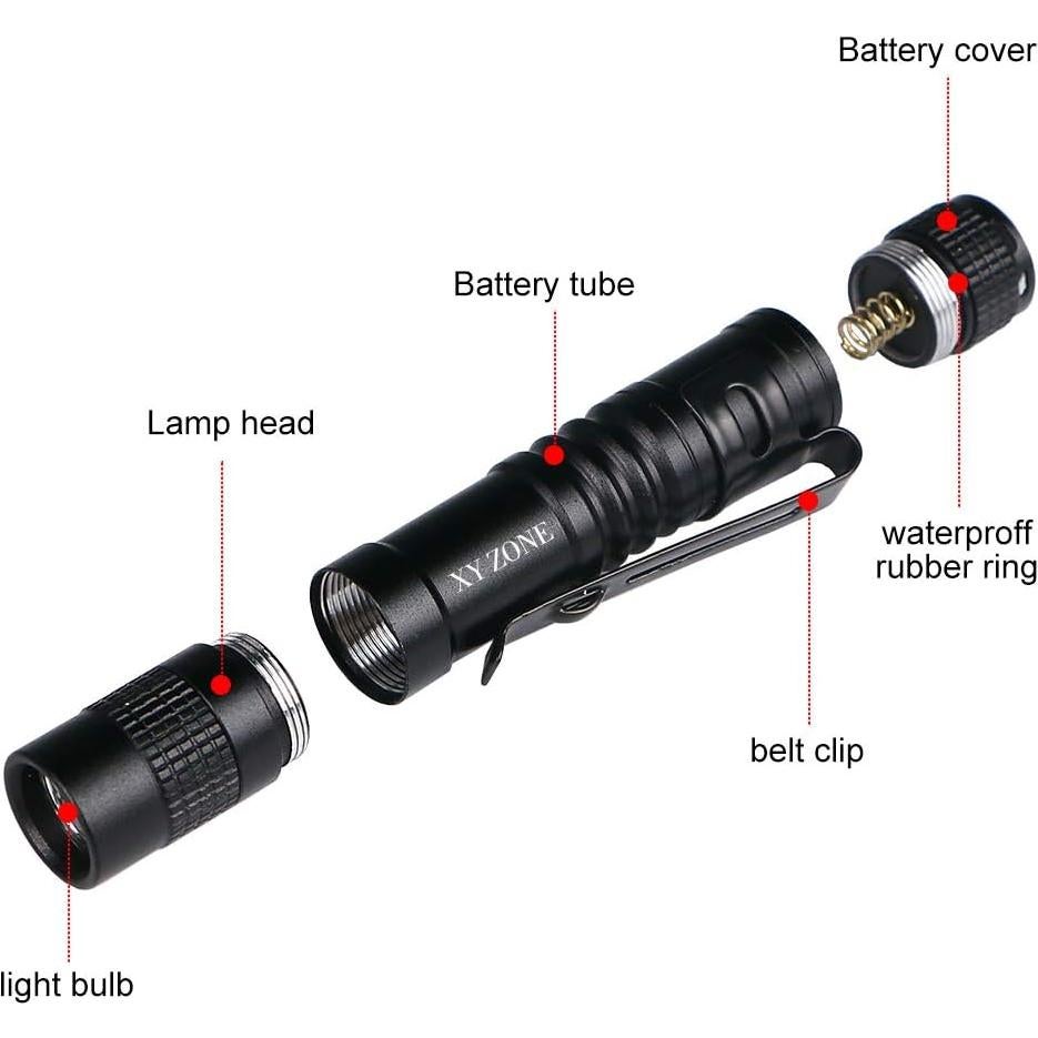 Linterna LED Mini 1000 Lúmenes XY ZONE con Clip - 5 Pcs