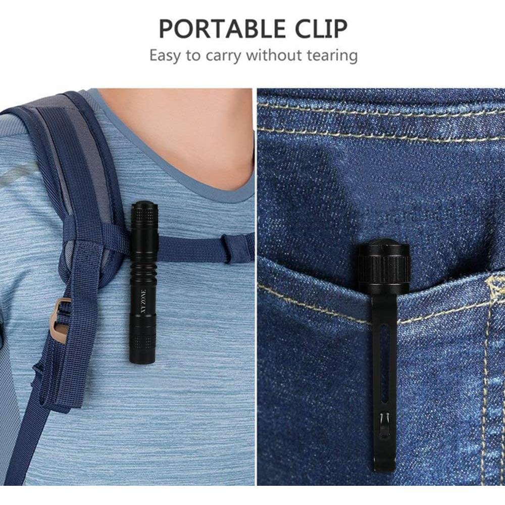 Linterna LED Mini 1000 Lúmenes XY ZONE con Clip - 5 Pcs