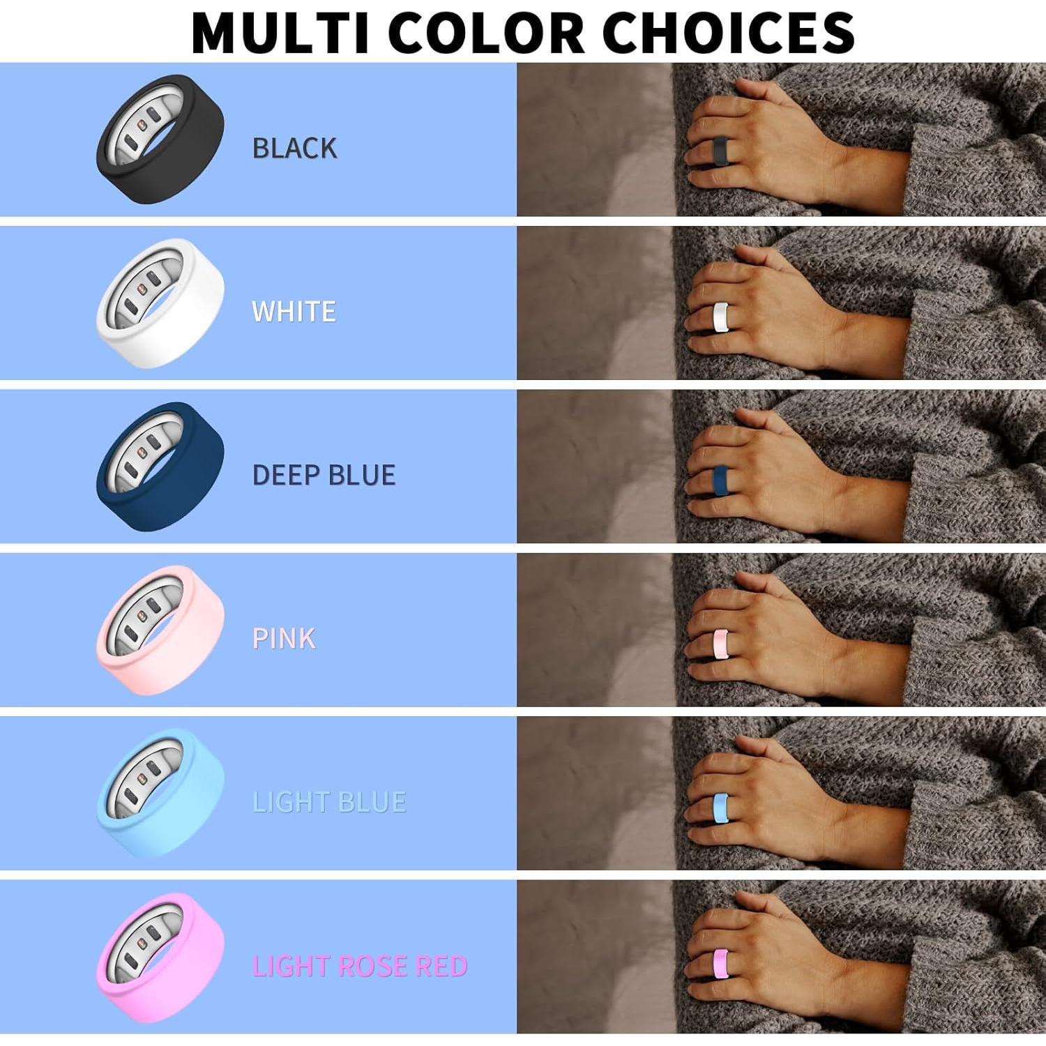 Paquete de 6 fundas de silicona para Oura Ring Gen 4 y 3