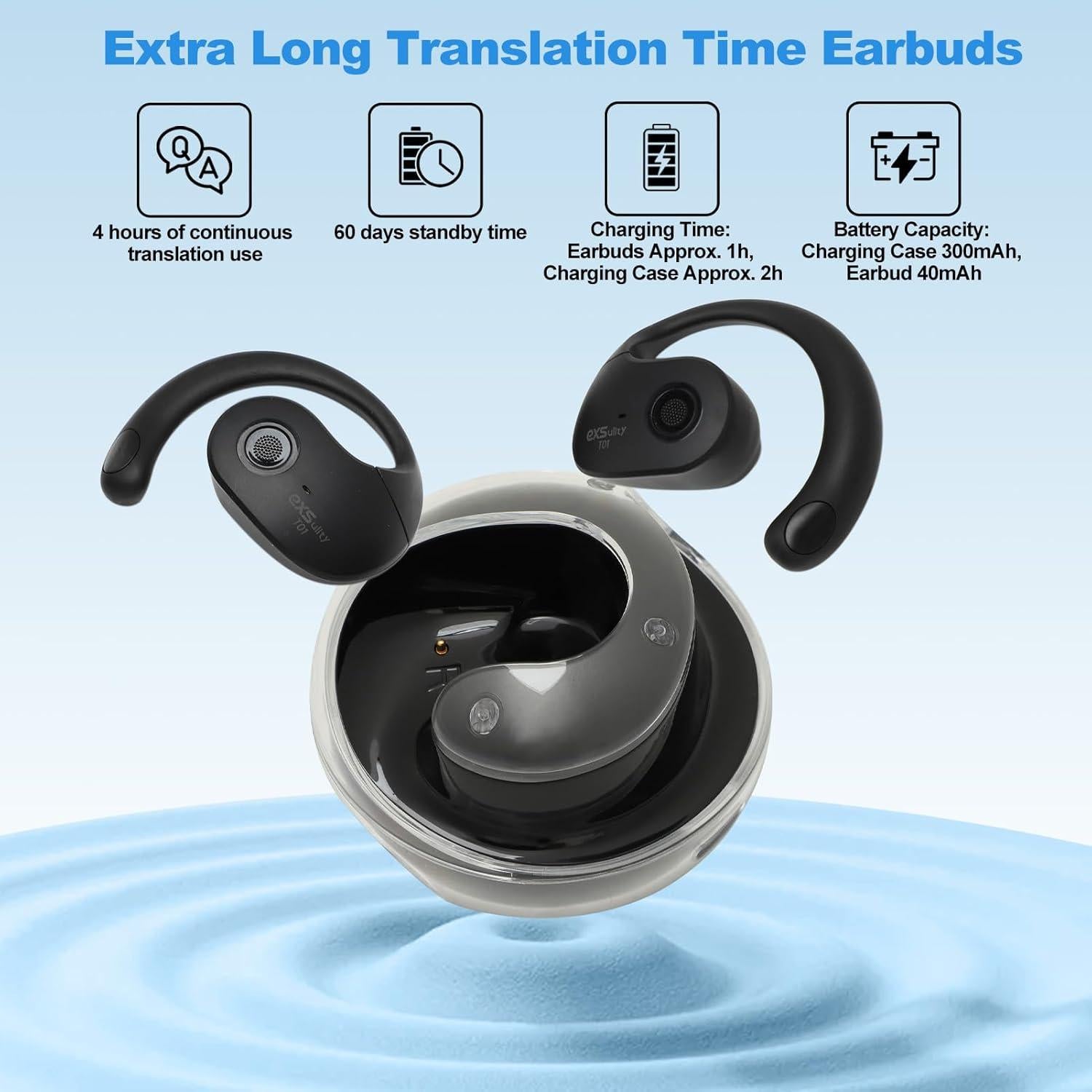 Auriculares Traductores de Idiomas Exsulity - Traducción 144 Idiomas