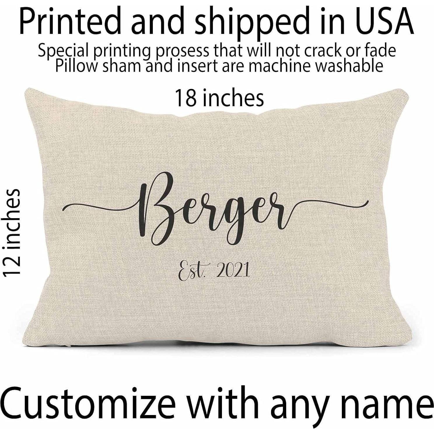 Cojín Personalizado de Boda Los Chicos Aman Un Monograma 30x45 cm