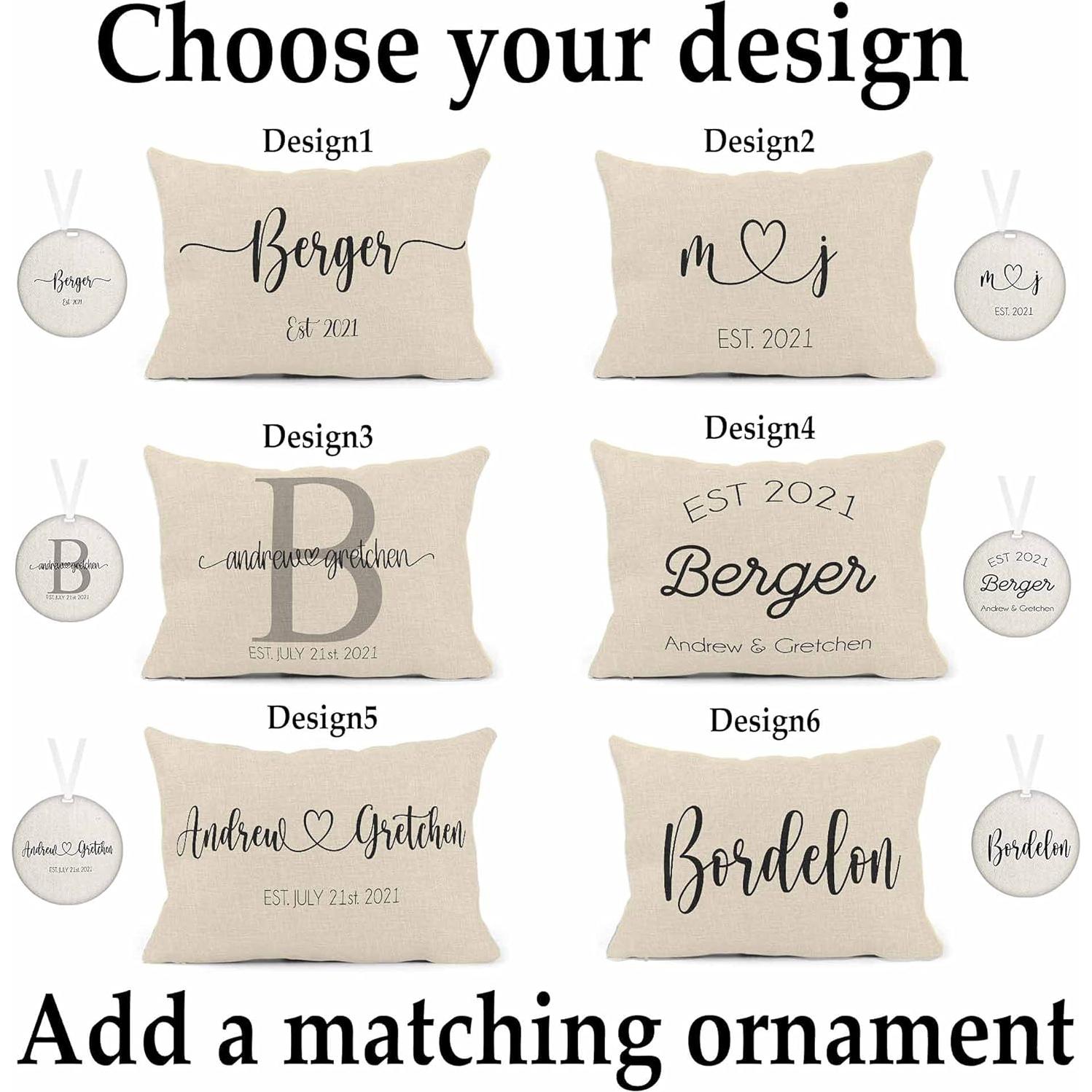 Cojín Personalizado de Boda Los Chicos Aman Un Monograma 30x45 cm