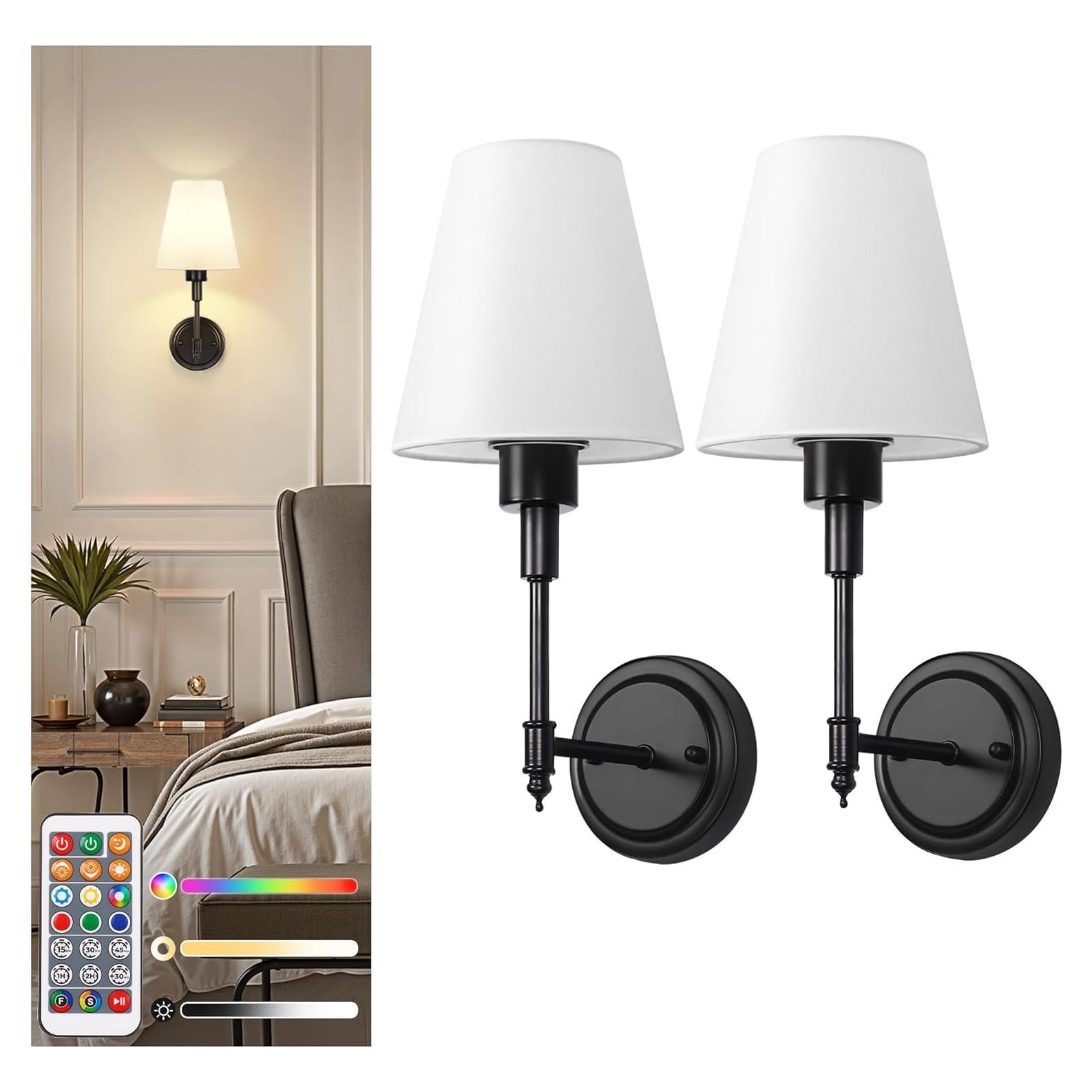 Apliques de Pared Inalámbricos DORESshop Juego de 2 37.6cm