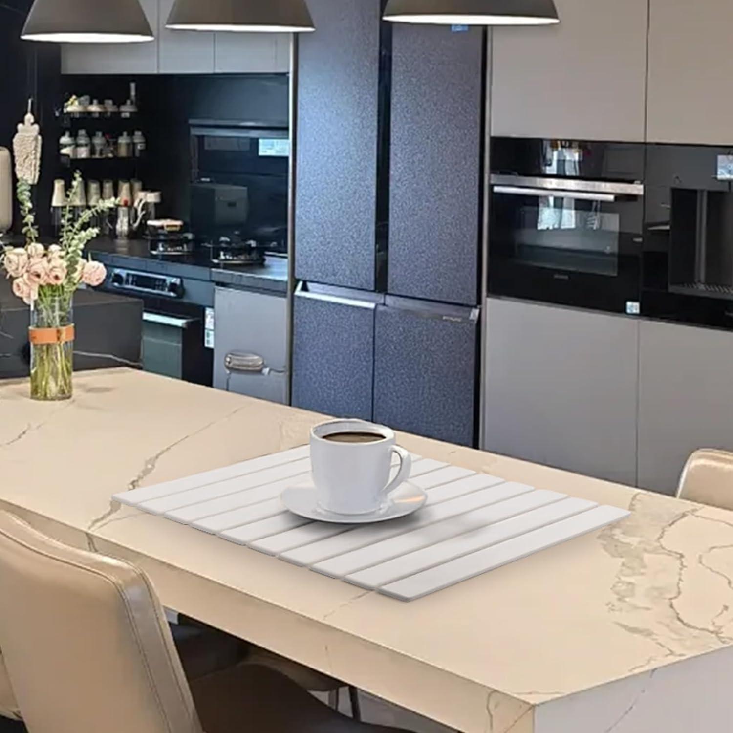 Alfombrilla de Secado de Platos Diatomita Ecológica 61x41cm Blanca