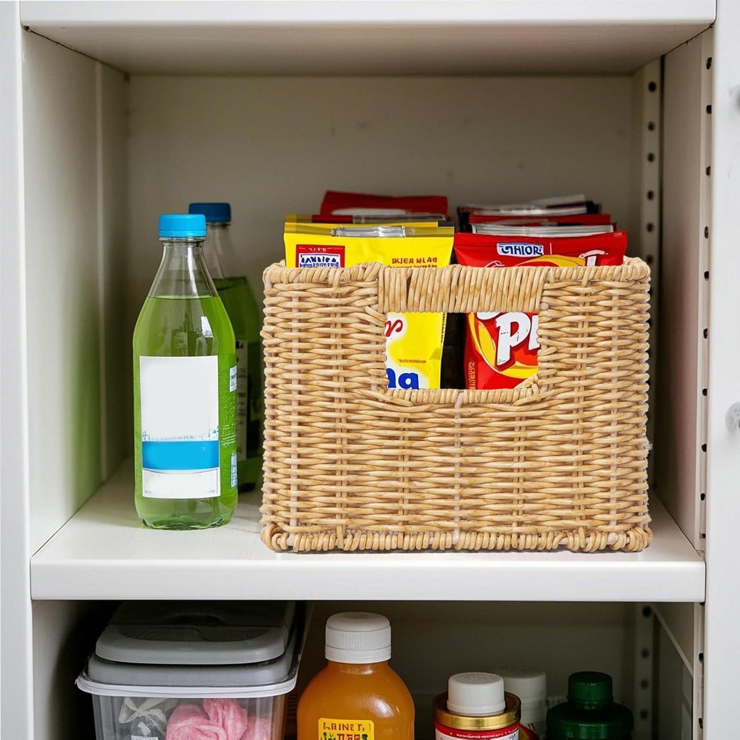 Cesta de Almacenamiento YRMT de Ratán Impermeable 30.5x20.3x15.2 cm