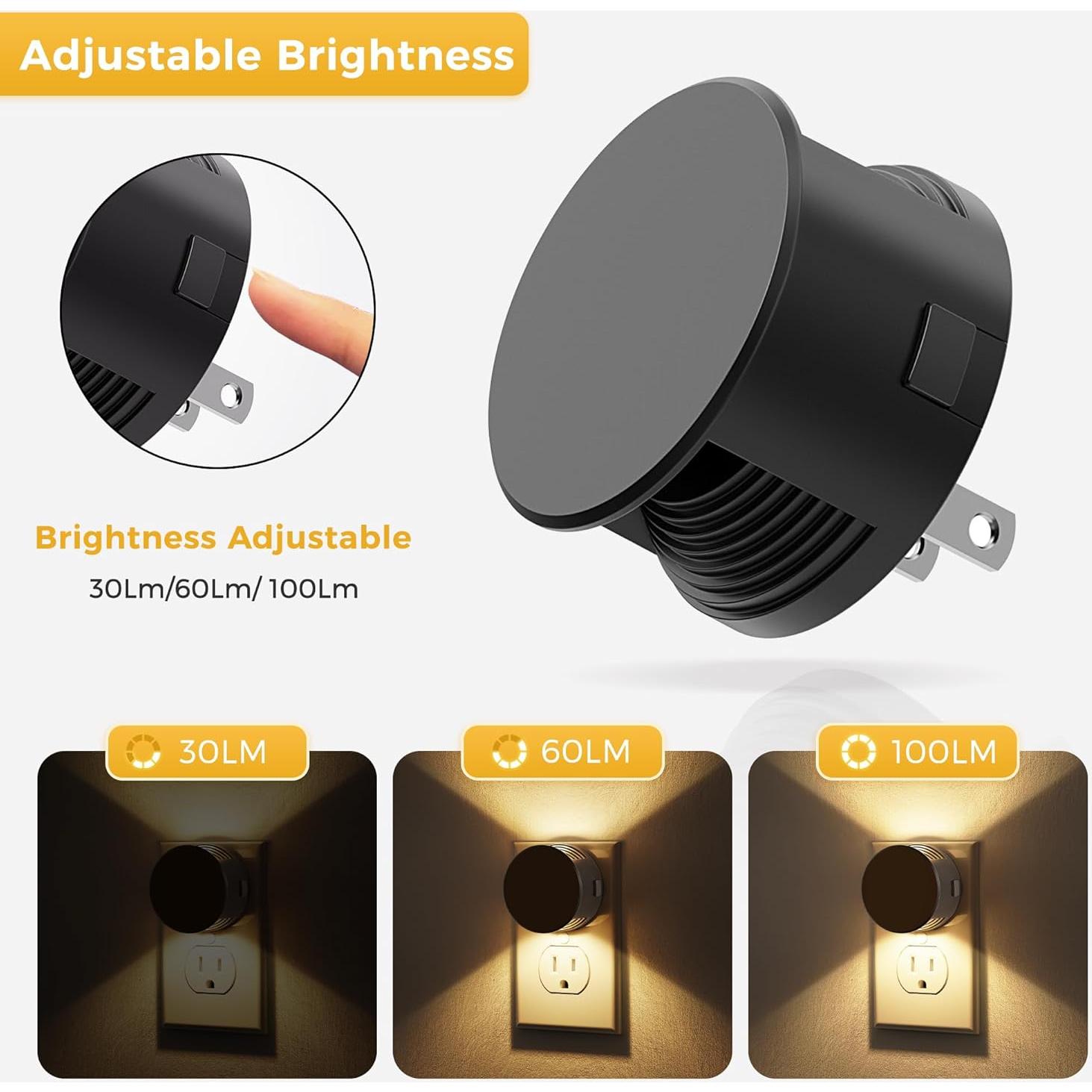 L LOHAS LED Luz Nocturna Regulable 2-Pack 3000K Blanco Suave