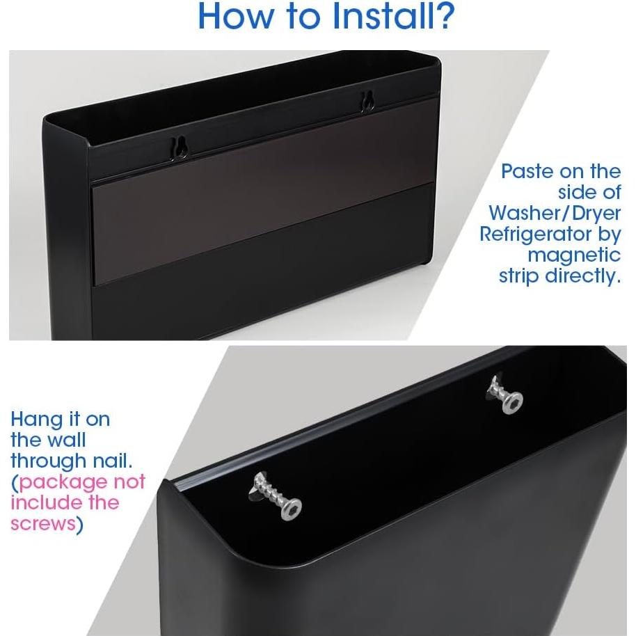 Caja de Almacenamiento Magnética Picowe 3 Piezas - Negro