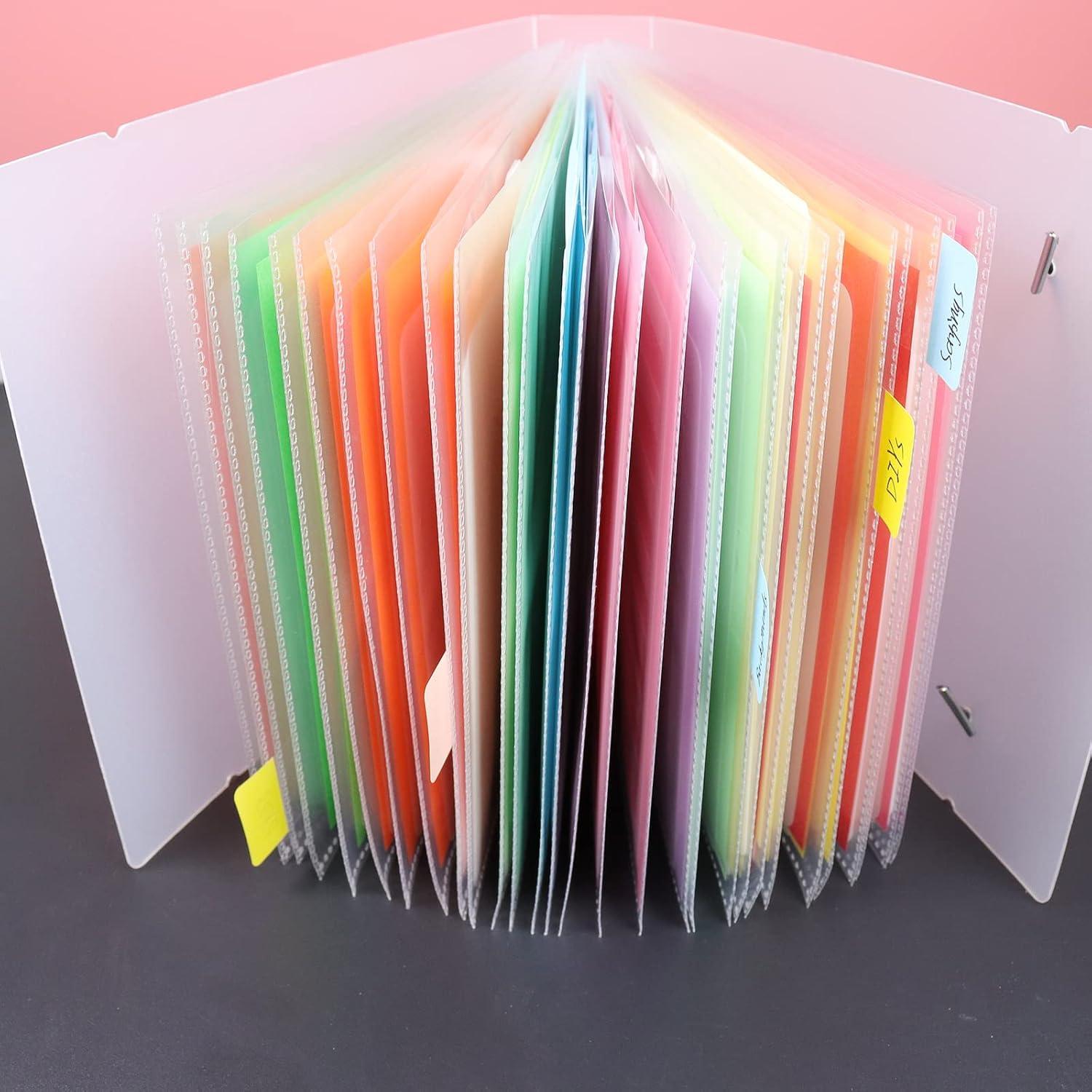 Cookie Stencil Storage Binder - Die Cut & Stamp Storage Holder - Baking Stencil Organizer (2 Pockets x 50 Pages)