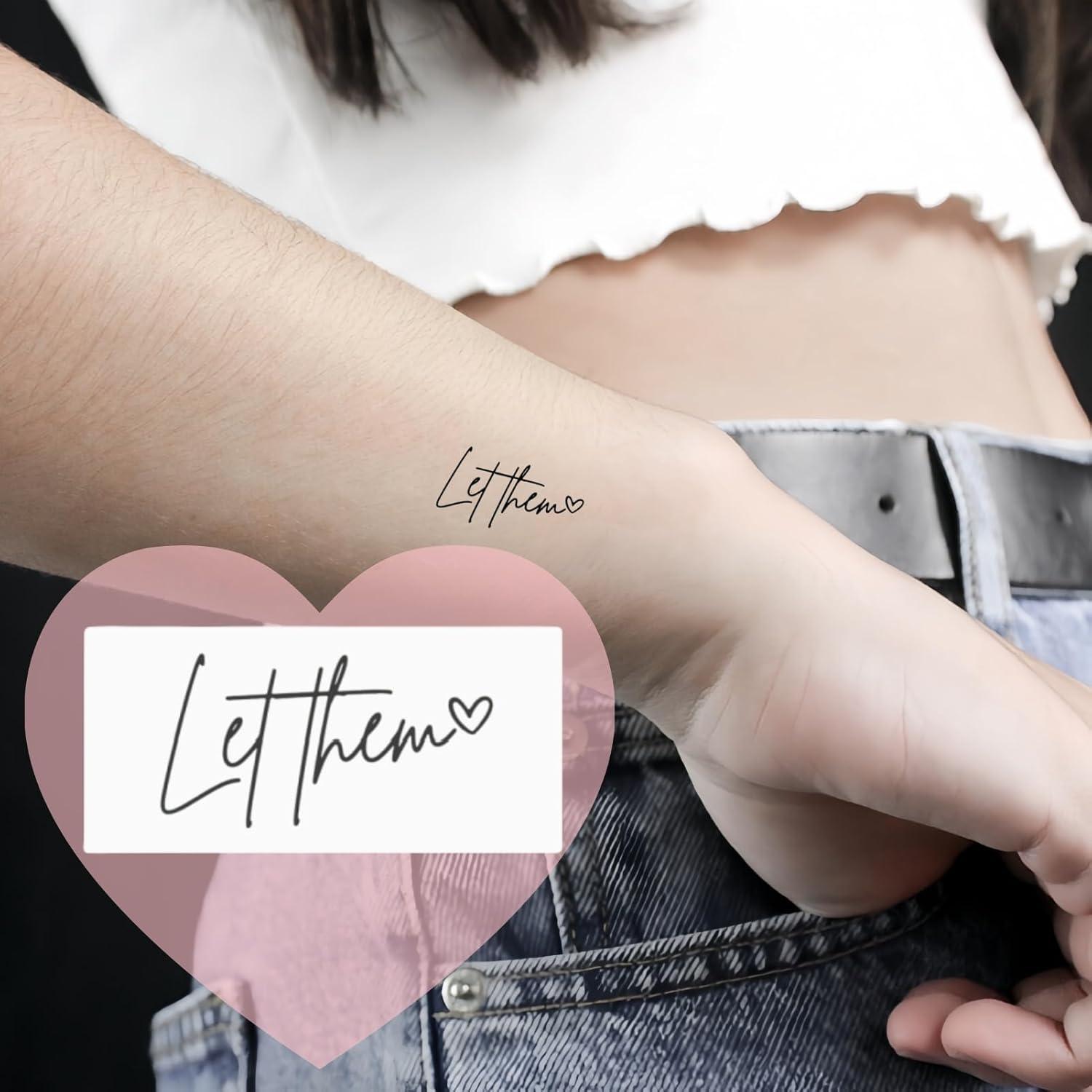 Set de Tatuajes Temporales Deja que el Corazón - 6 Hojas Modernas