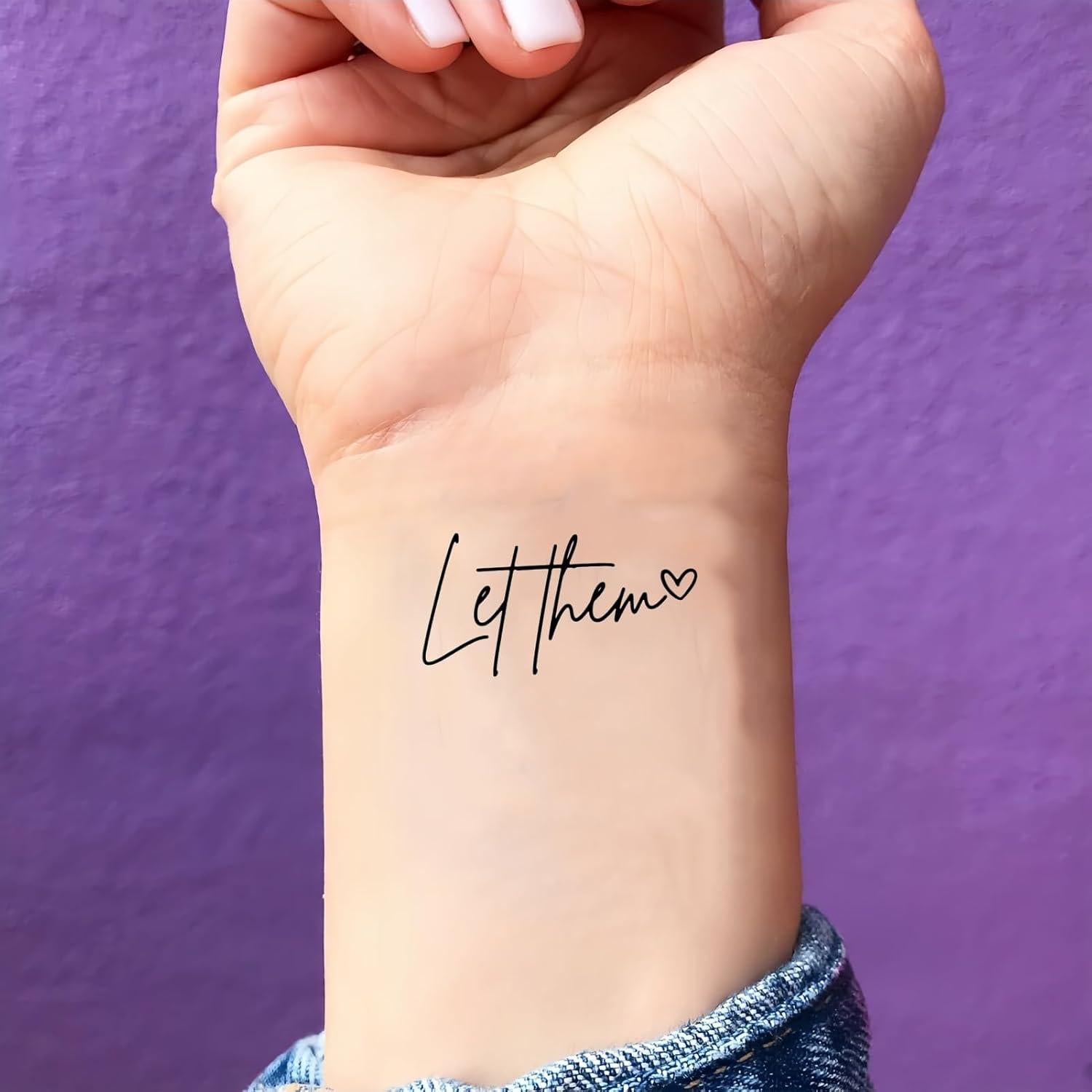 Set de Tatuajes Temporales Deja que el Corazón - 6 Hojas Modernas