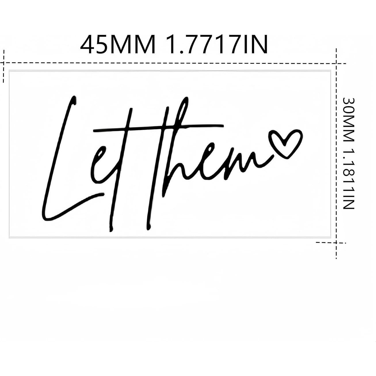 Set de Tatuajes Temporales Deja que el Corazón - 6 Hojas Modernas