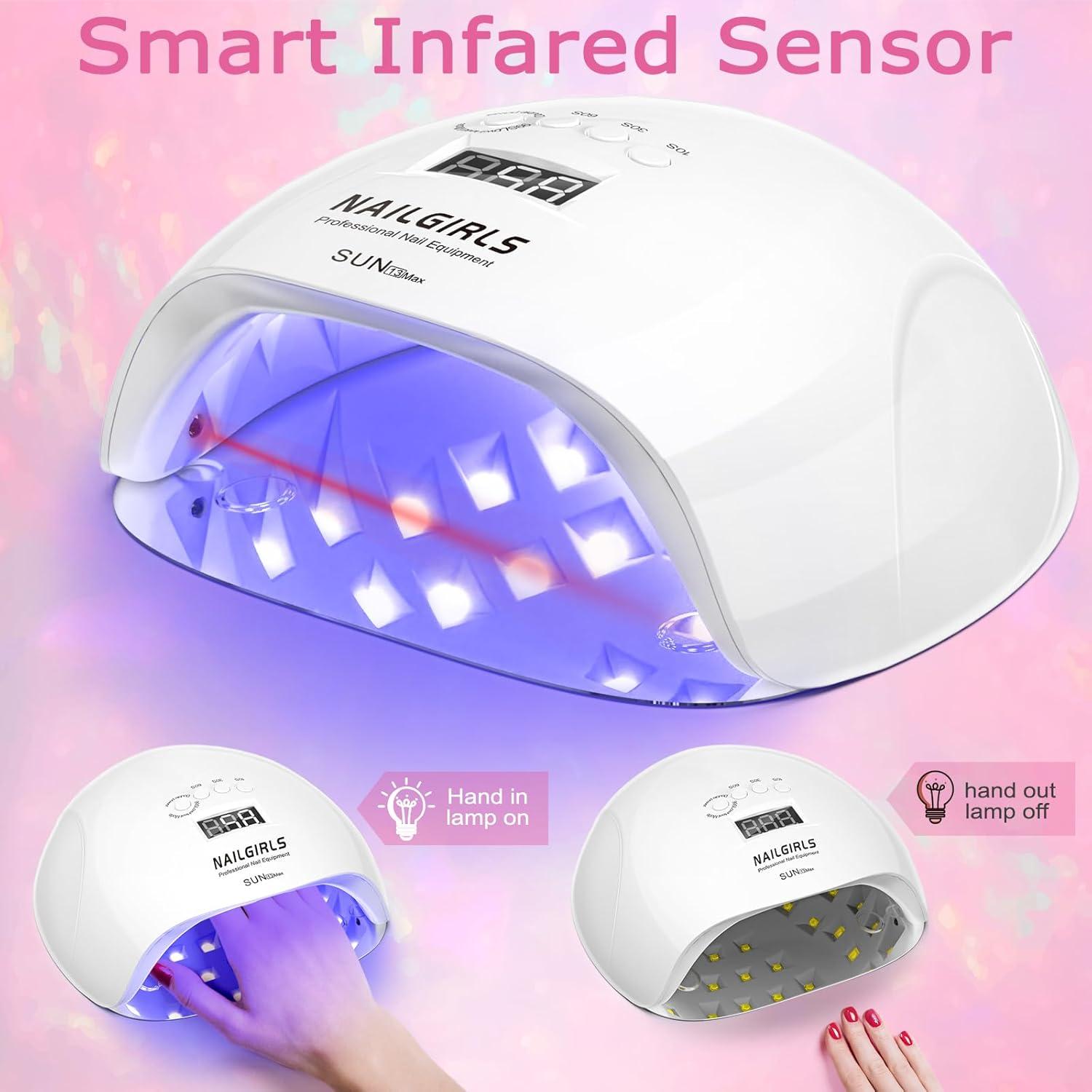 Lámpara de Uñas UV LED NAILGIRLS 220W Blanca 42 Perlas