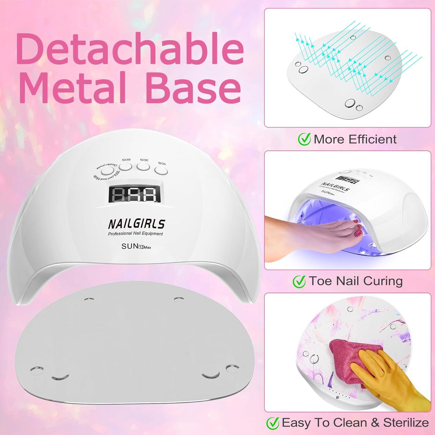 Lámpara de Uñas UV LED NAILGIRLS 220W Blanca 42 Perlas