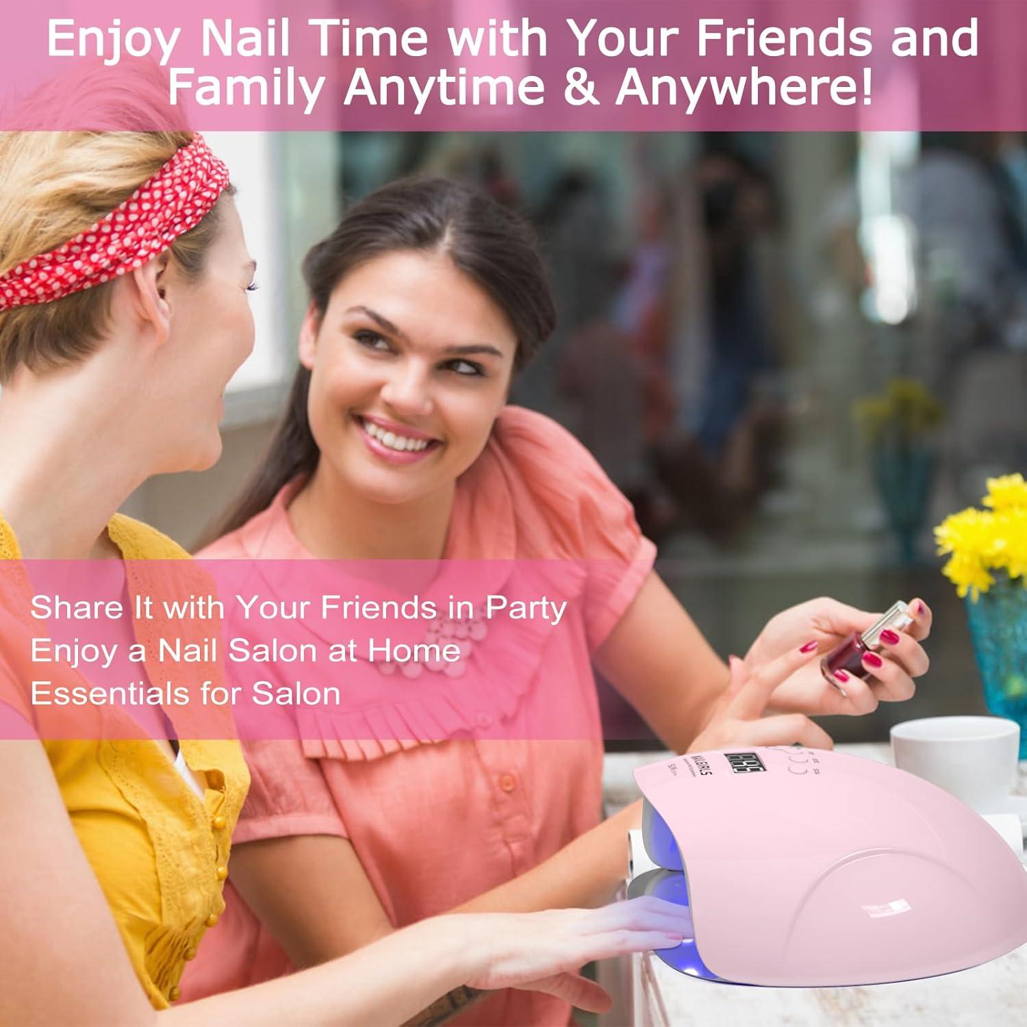 Lámpara UV NAILGIRLS 150W Rosa con Sensor Automático y 36 LEDs