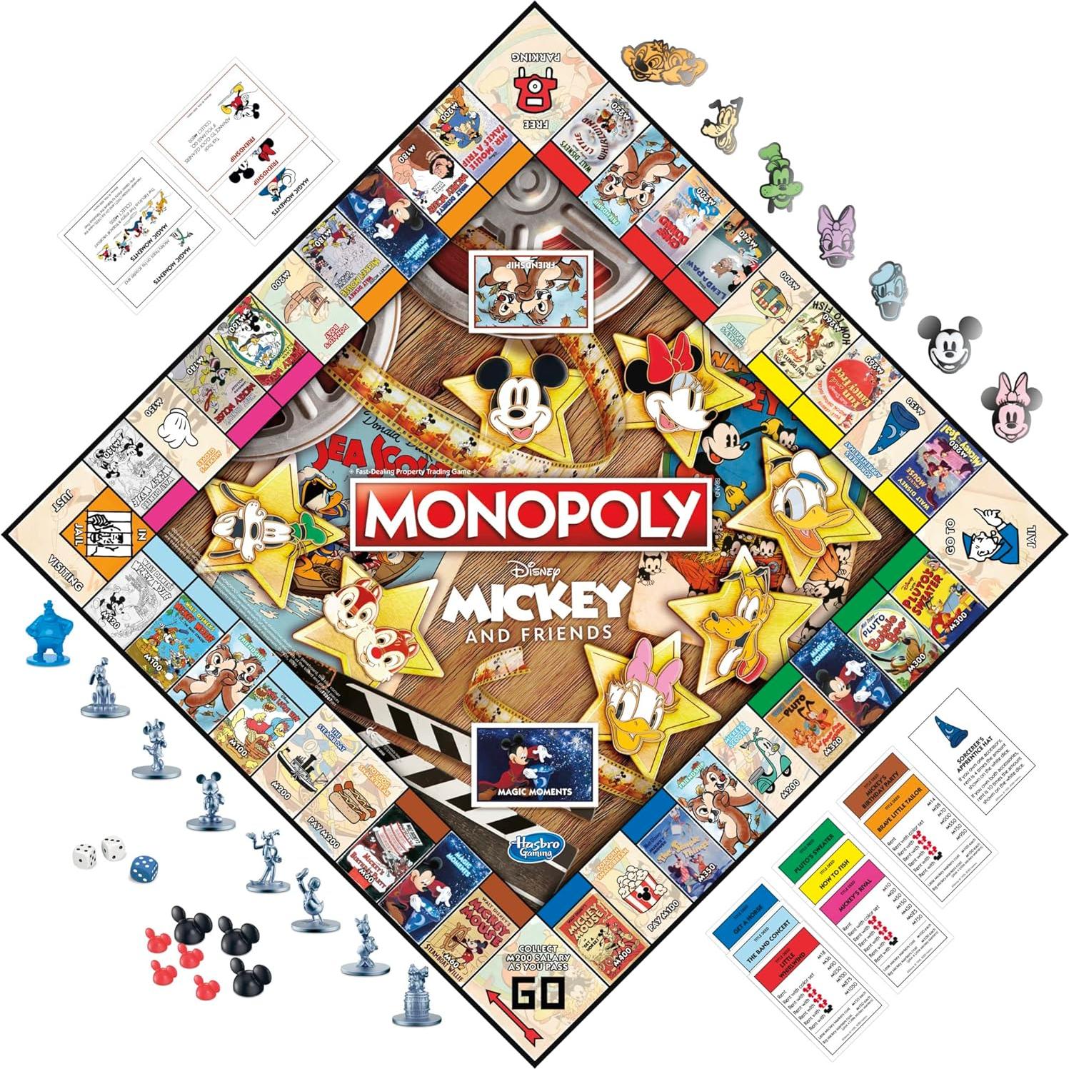 Monopoly Disney Mickey y Amigos Hasbro Juego de Mesa 8+