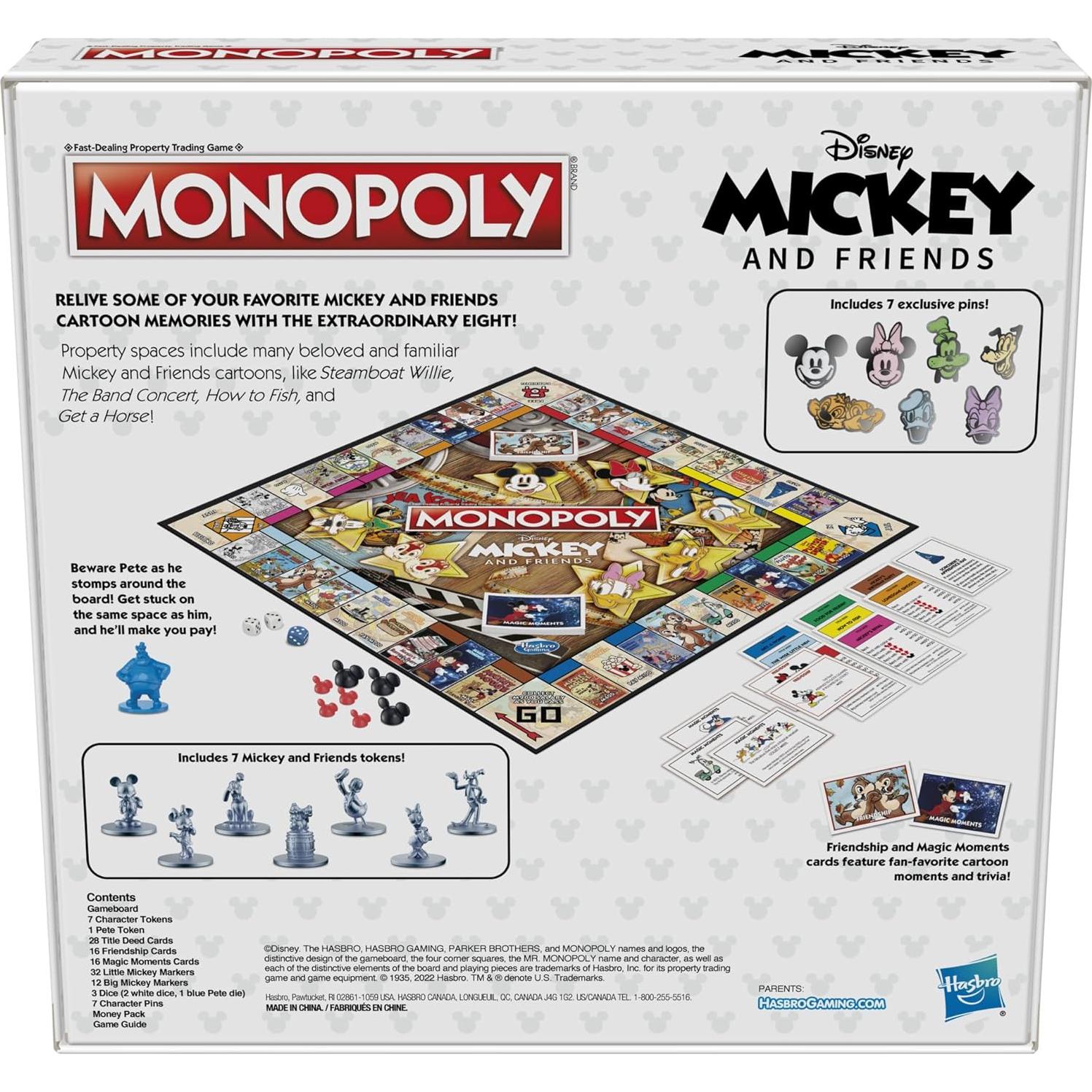 Monopoly Disney Mickey y Amigos Hasbro Juego de Mesa 8+