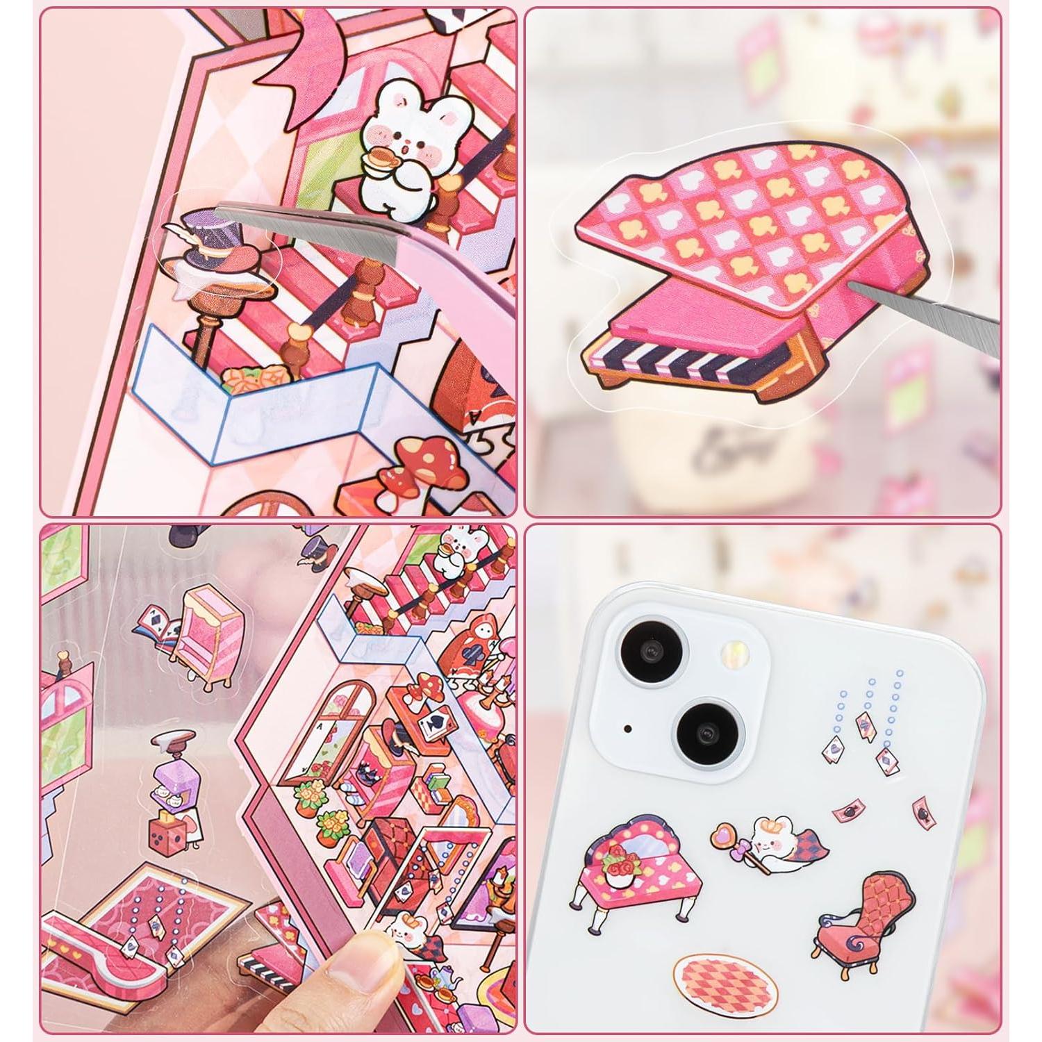 Pegatinas 3D Pindda Casa de Sueños - 4 Conjuntos Reutilizables