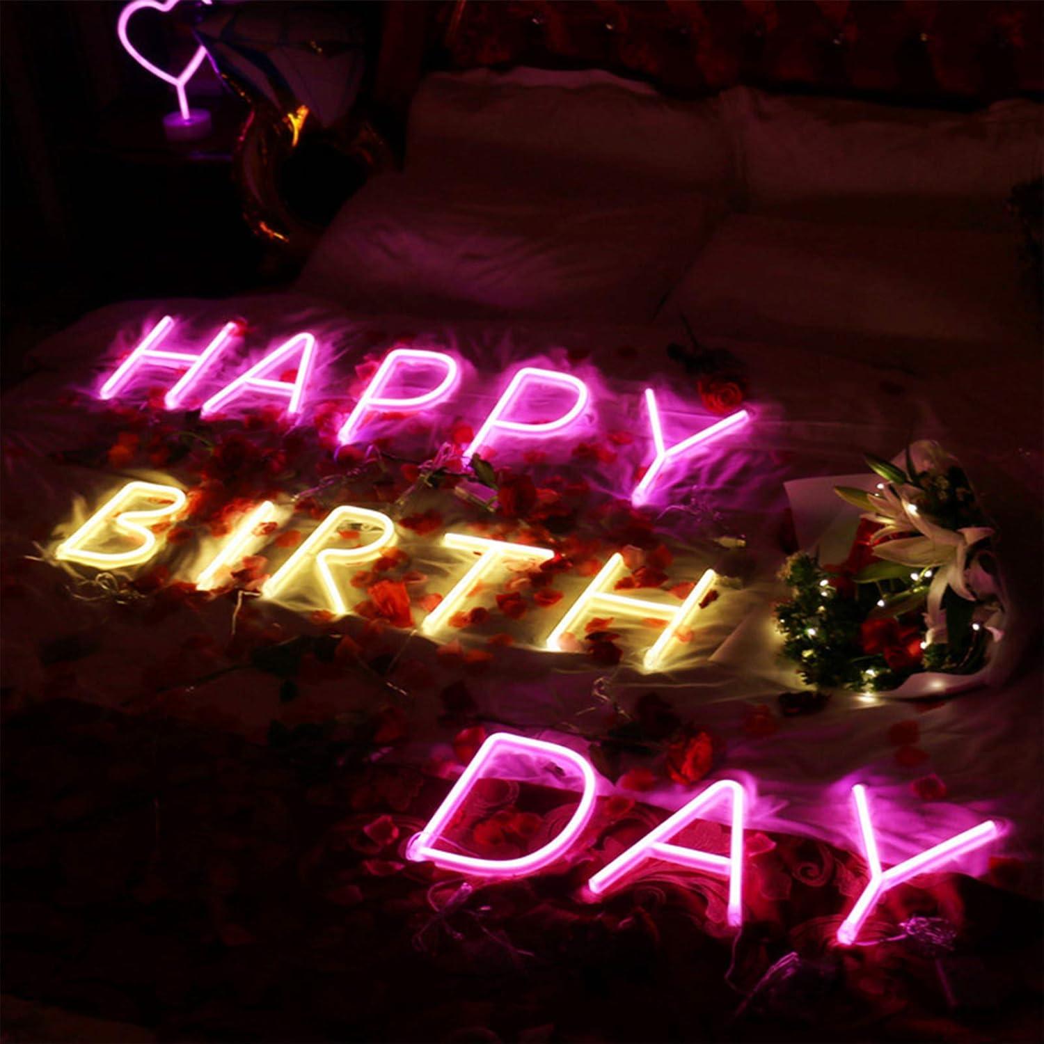 Luz Neón Rosa LED Letra B ENUOLI para Decoración USB