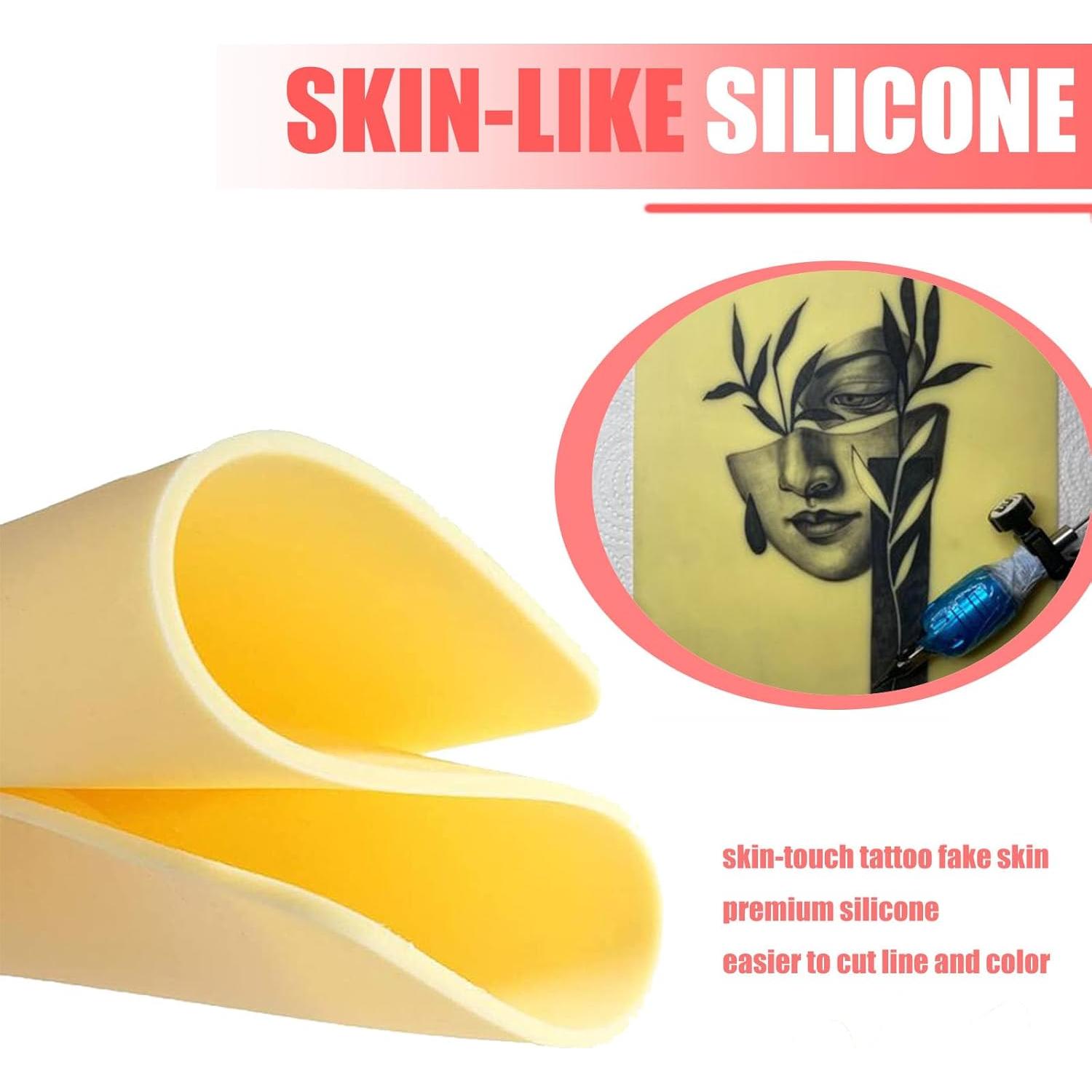 Piel de Tatuaje Falsa SOTICA 4PCS 30x20cm 3MM Silicona