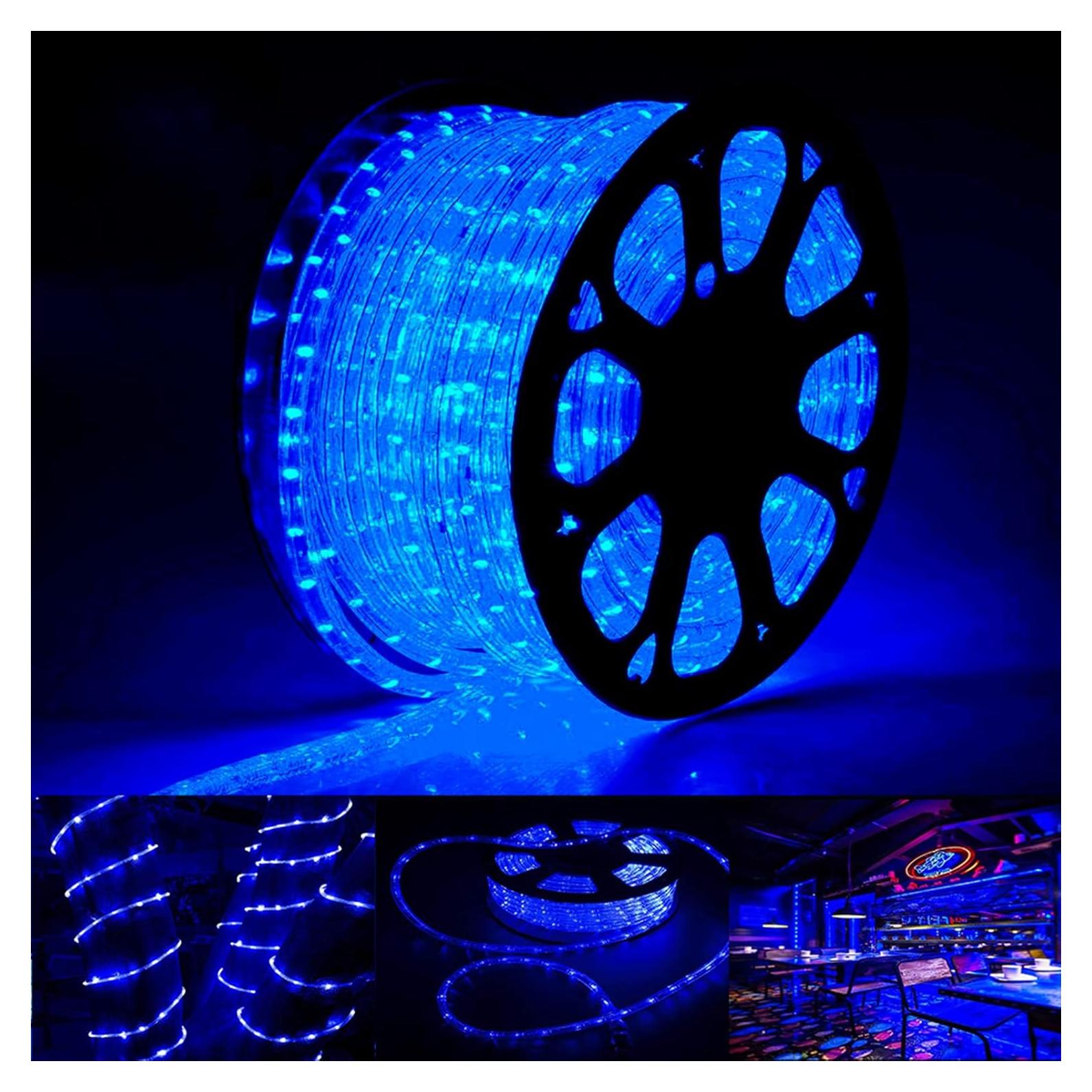 Luces de Cuerda LED 15.24 m Jnaurb Azul a Prueba de Agua